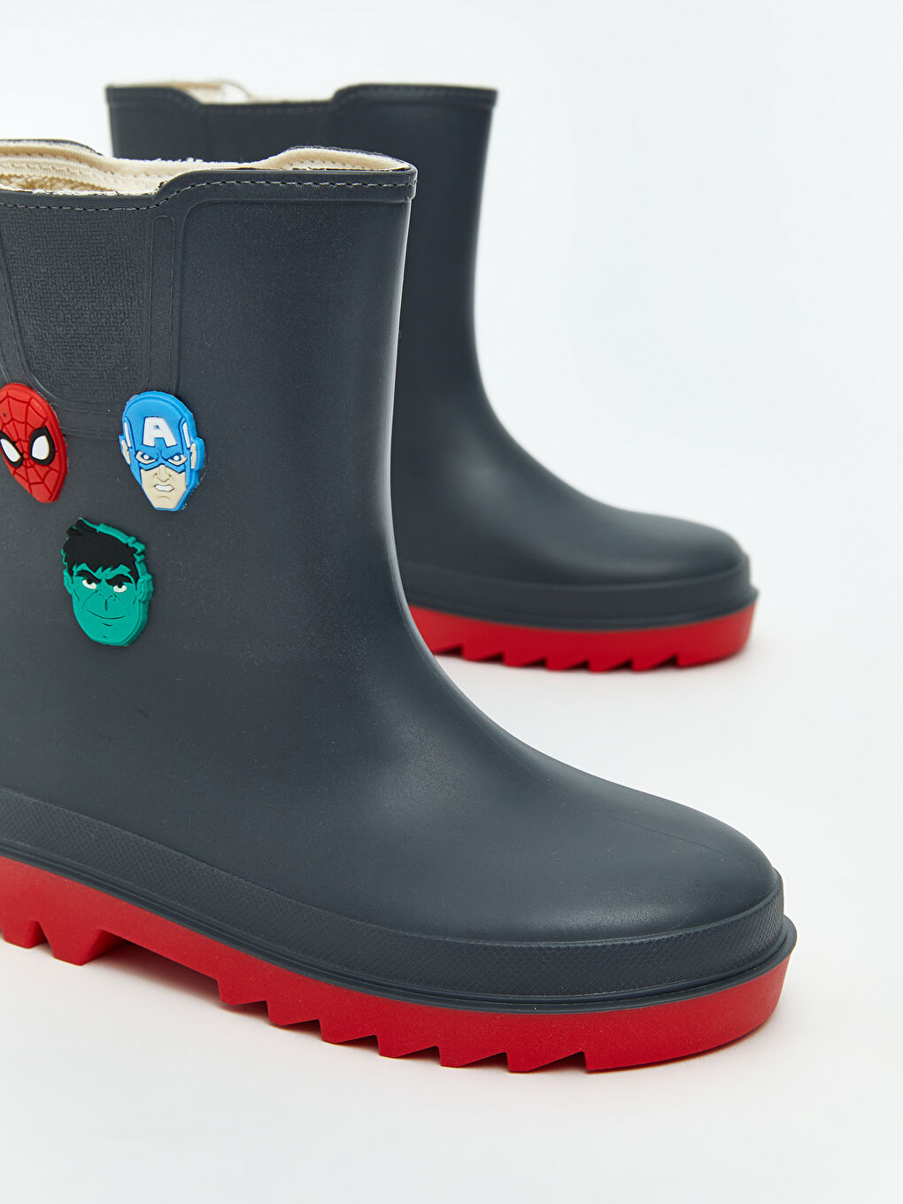 Antrasit Spiderman Baskılı Erkek Çocuk Yağmur Botu-2