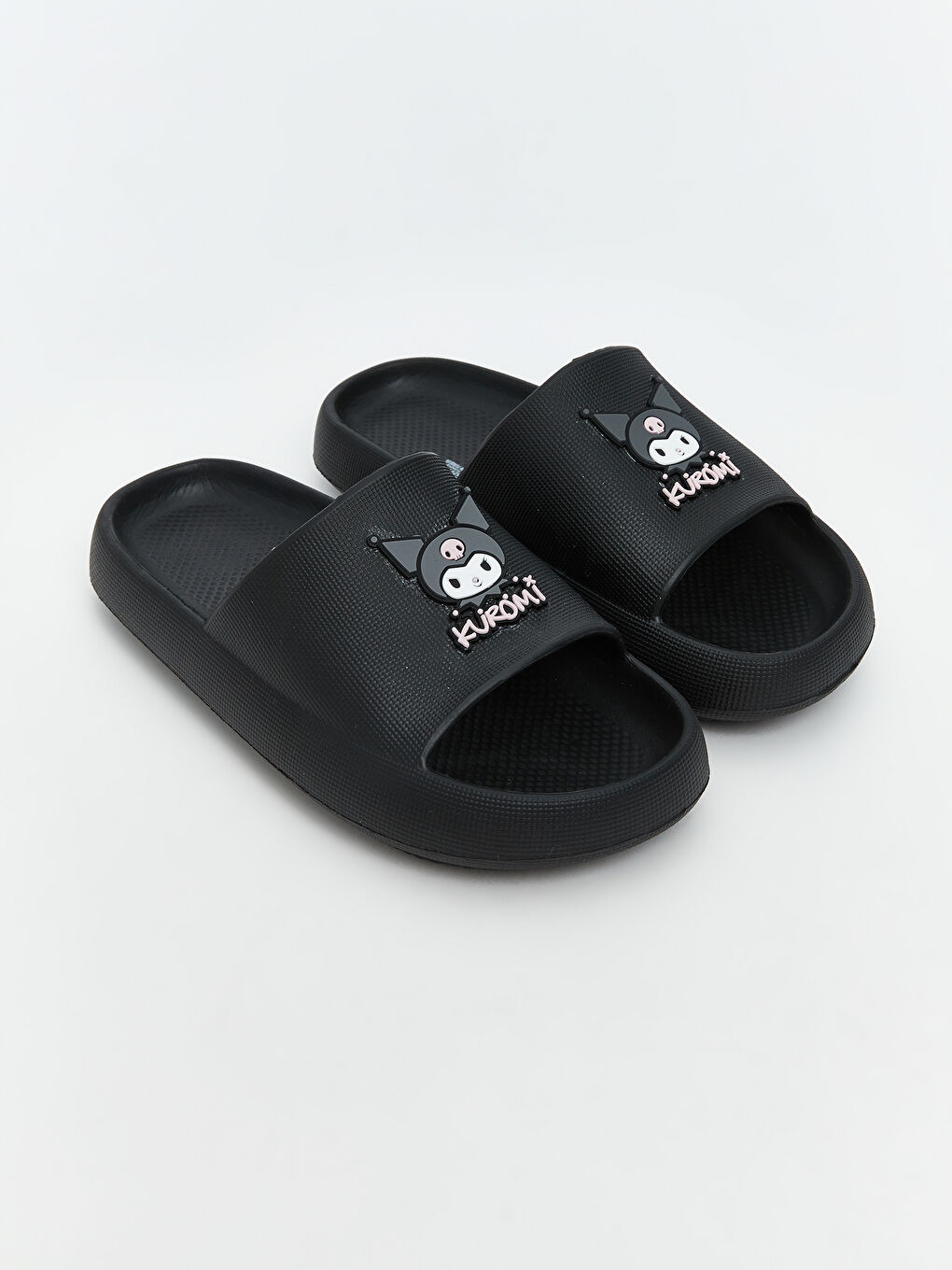 Siyah Kuromi Baskılı Kız Çocuk Terlik