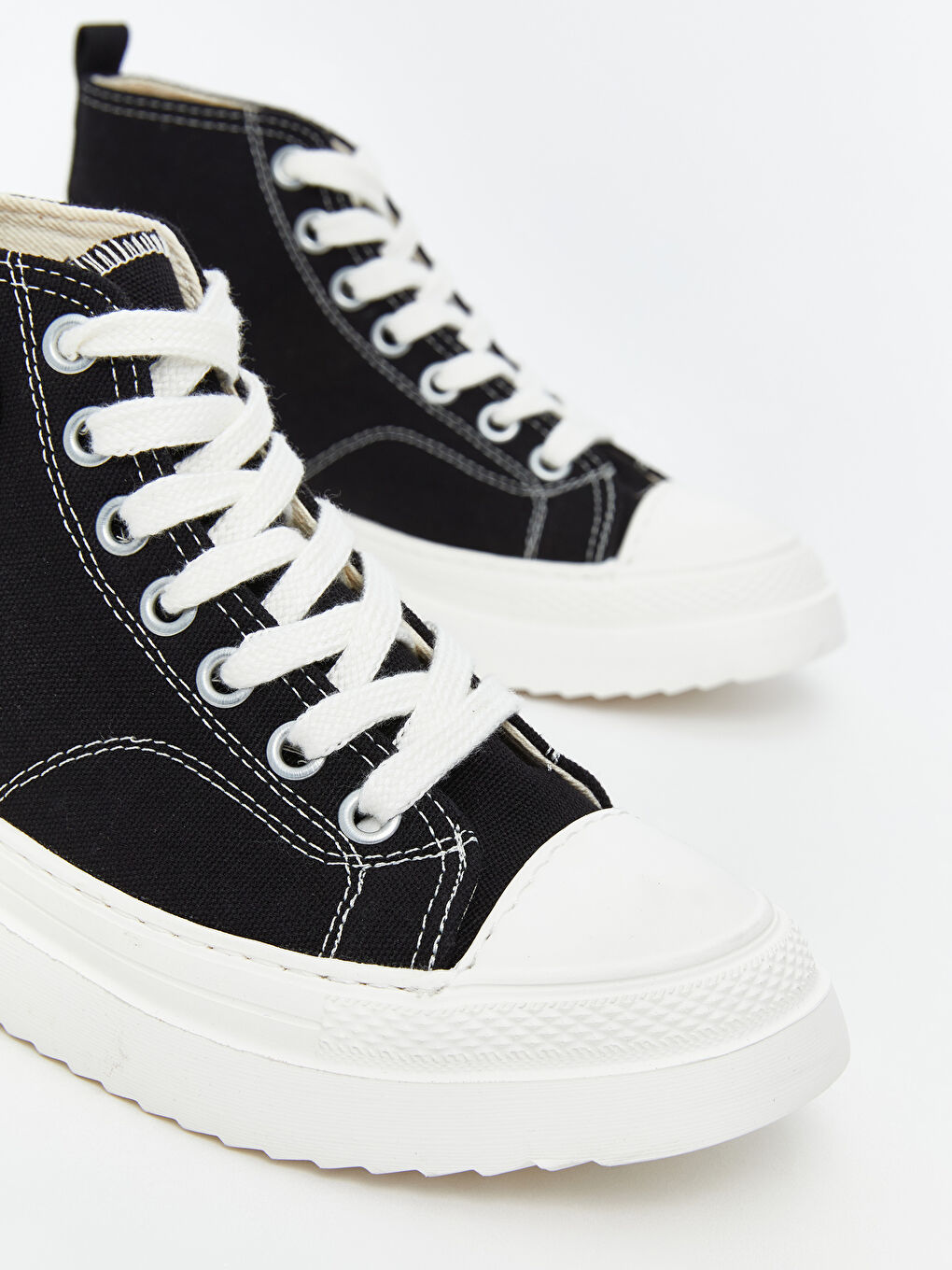 Siyah Bilek Boy Bağcıklı Kız Çocuk Spor Ayakkabı-2