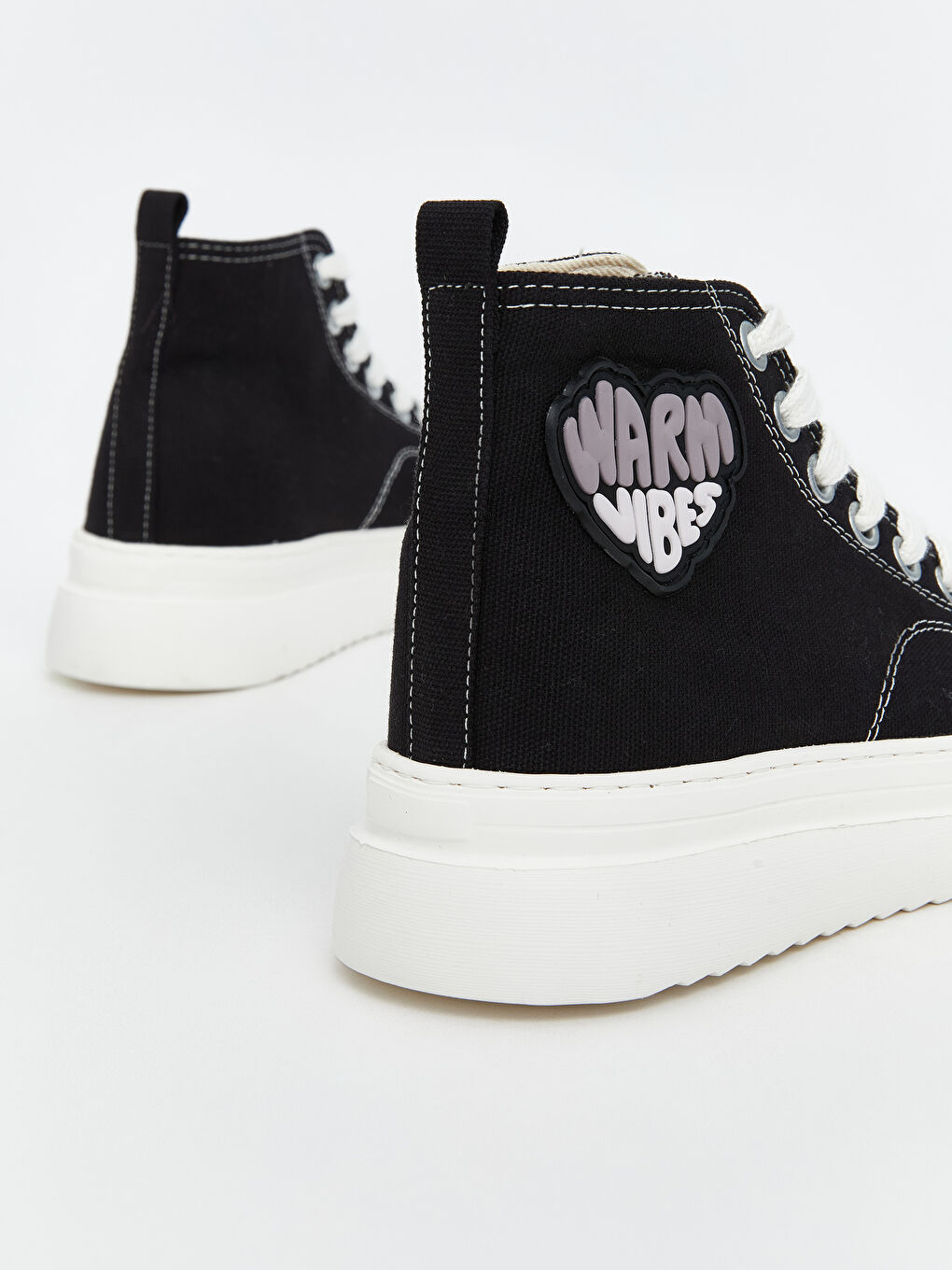 Siyah Bilek Boy Bağcıklı Kız Çocuk Spor Ayakkabı-3