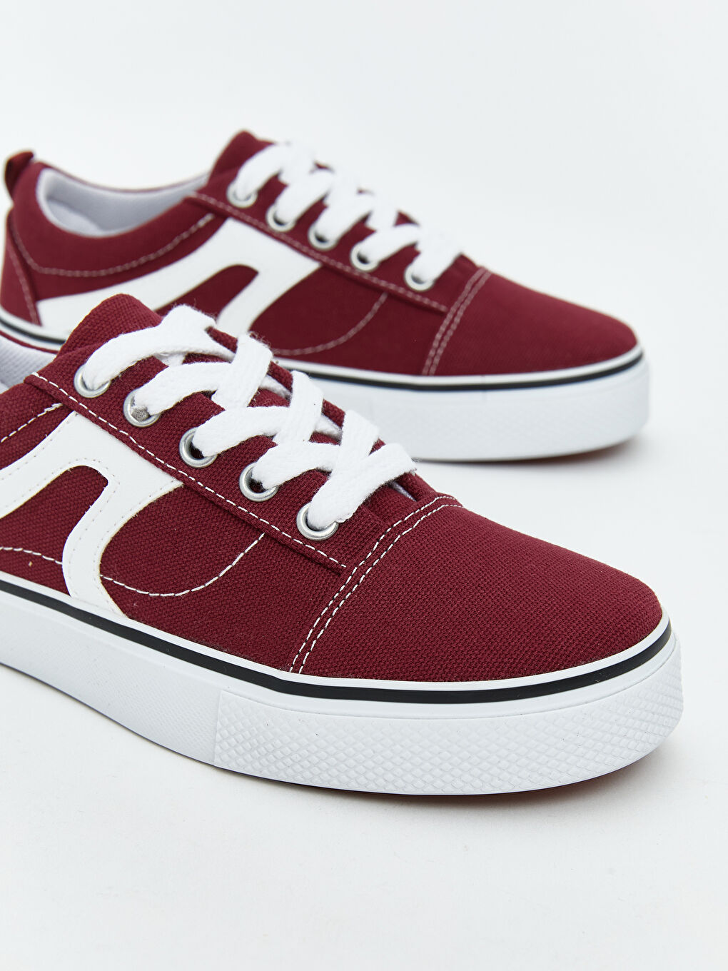 Bordo Bağcıklı Kız Çocuk Spor Ayakkabı-2