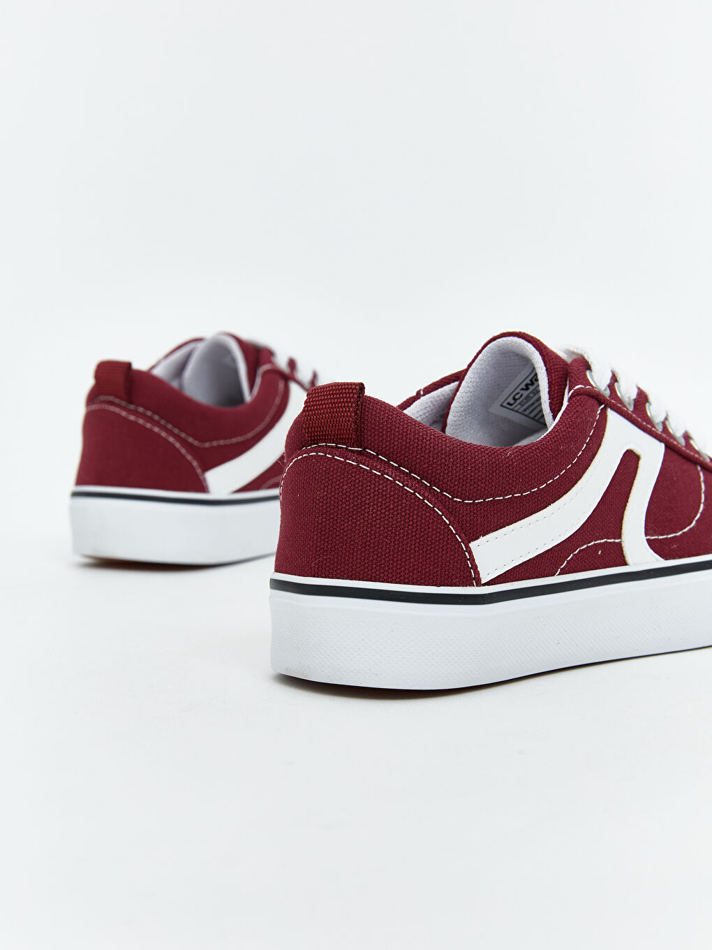 Bordo Bağcıklı Kız Çocuk Spor Ayakkabı-4