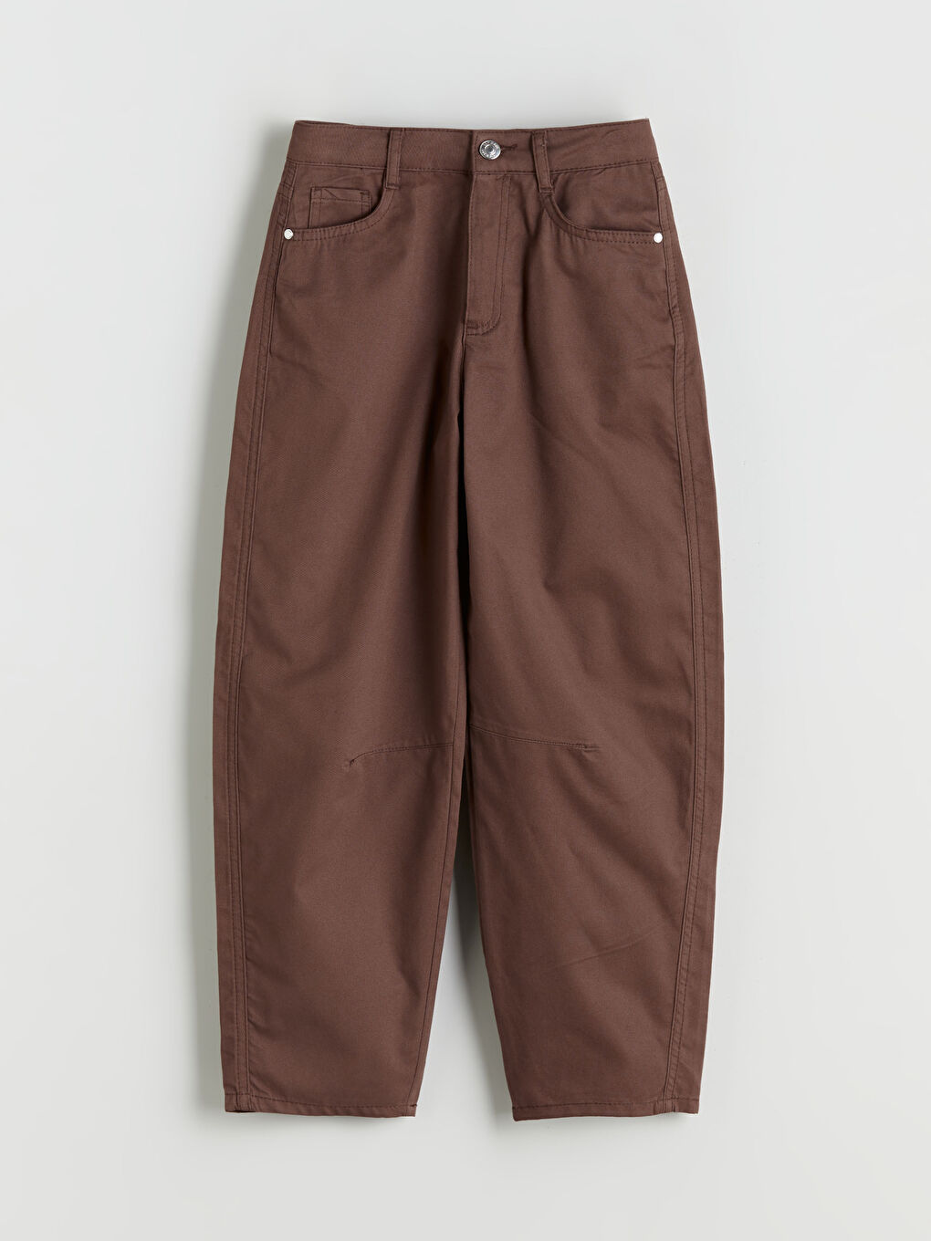 Kahverengi Beli Ayarlanabilir Lastikli Kız Çocuk Pantolon