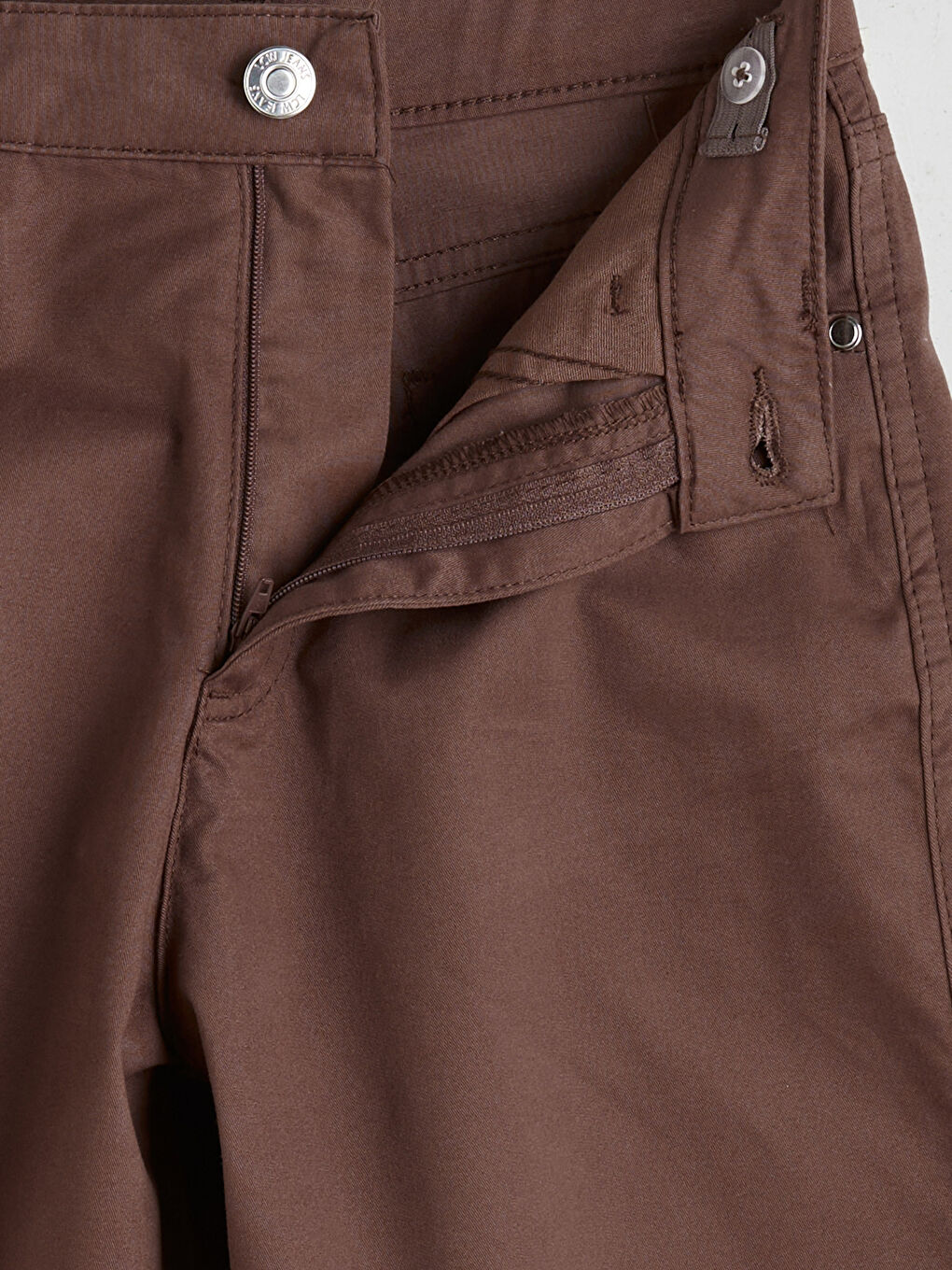 Kahverengi Beli Ayarlanabilir Lastikli Kız Çocuk Pantolon-3