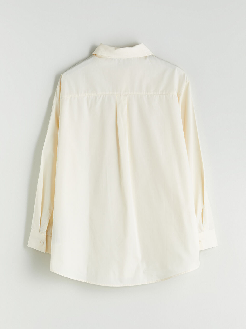 Ekru Baskılı Poplin Kadın Gömlek Tunik-5