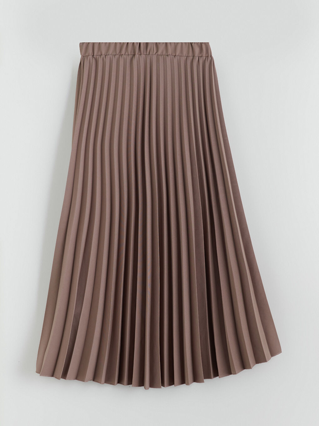 Elastic Waist Chiffon Pleated Skirt-5