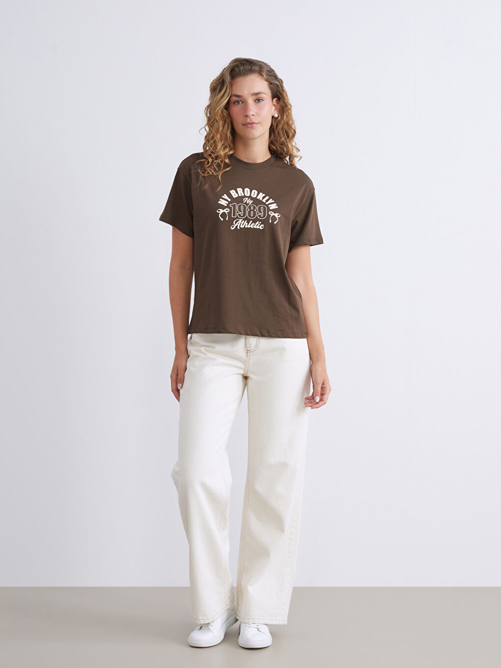 LCW Teen Crew Neck Girls' T-Shirt -W5KI94Z4-1FY