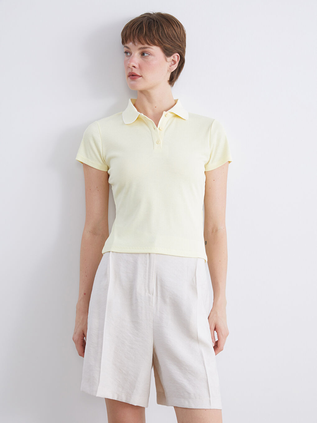 LCWAIKIKI Classic Polo Neck Women's T-Shirt -W5KI98Z8-FEZ