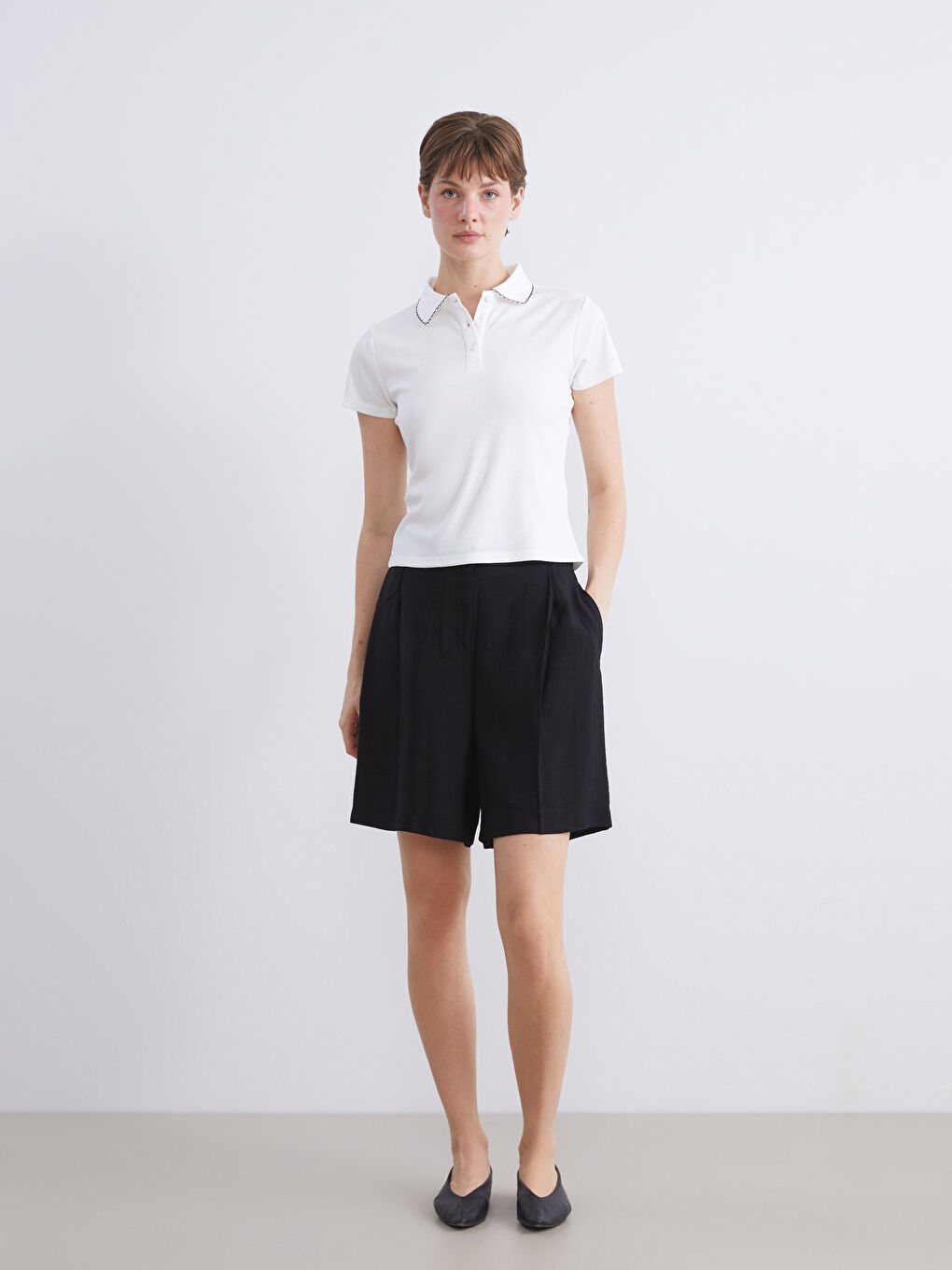 LCWAIKIKI Classic Polo Neck Women's T-Shirt -W5KI98Z8-R9J