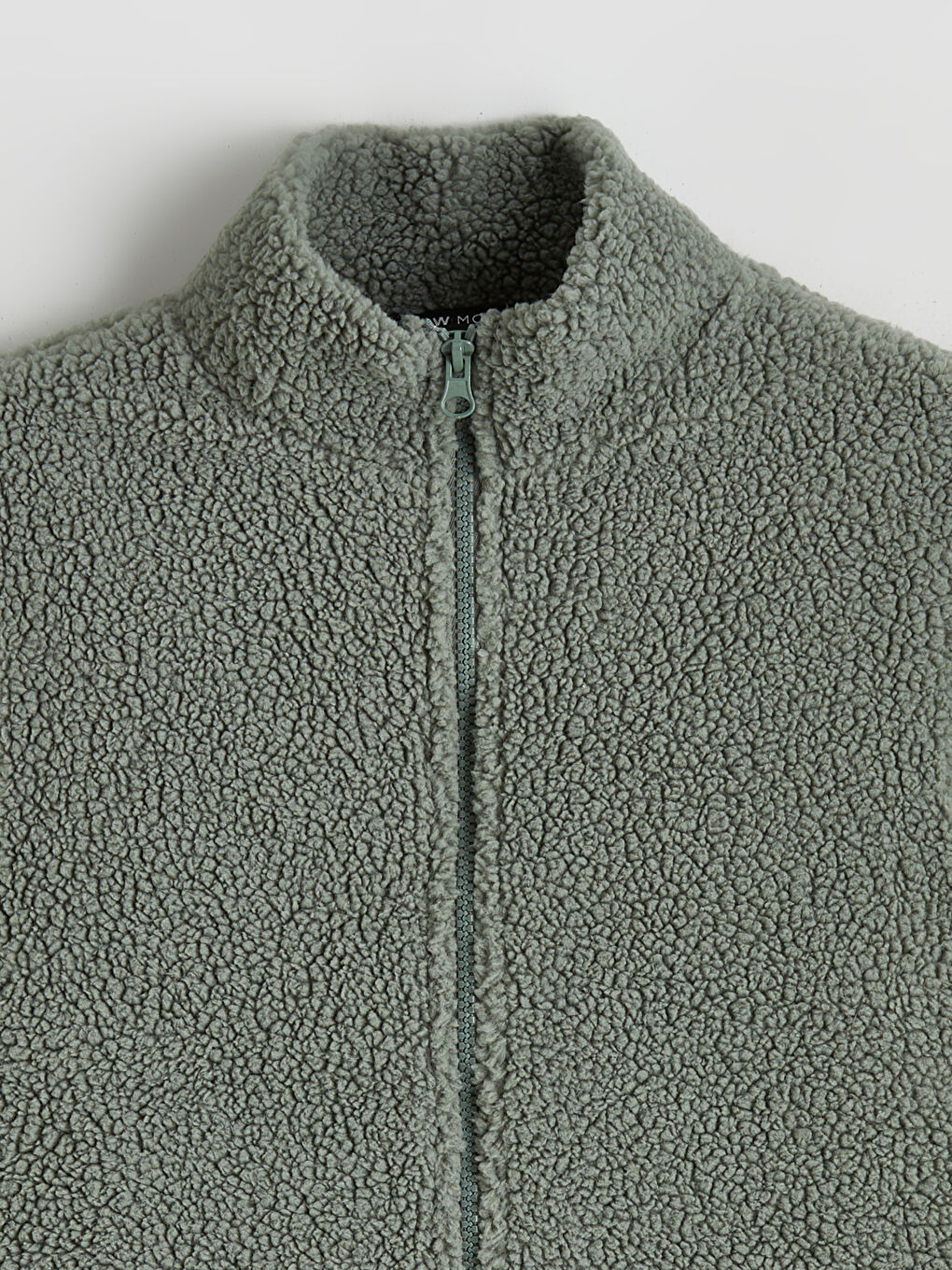 Yeşil Dik Yaka Kadın Pelüş Yelek-5