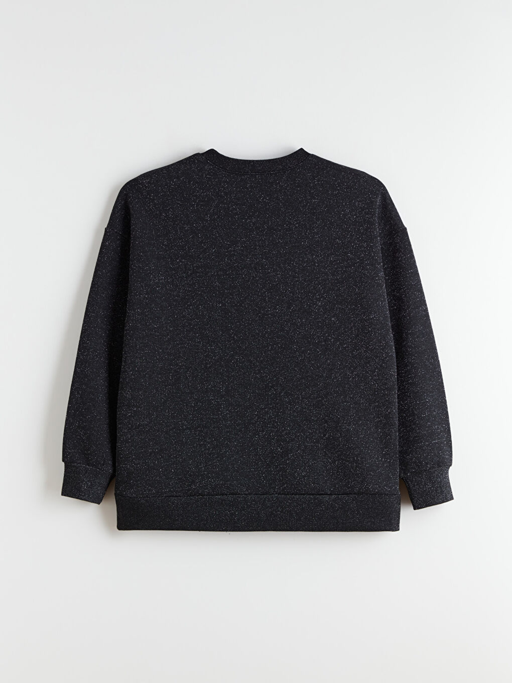 Siyah Bisiklet Yaka Oversize Kadın Sweatshirt Tunik-5