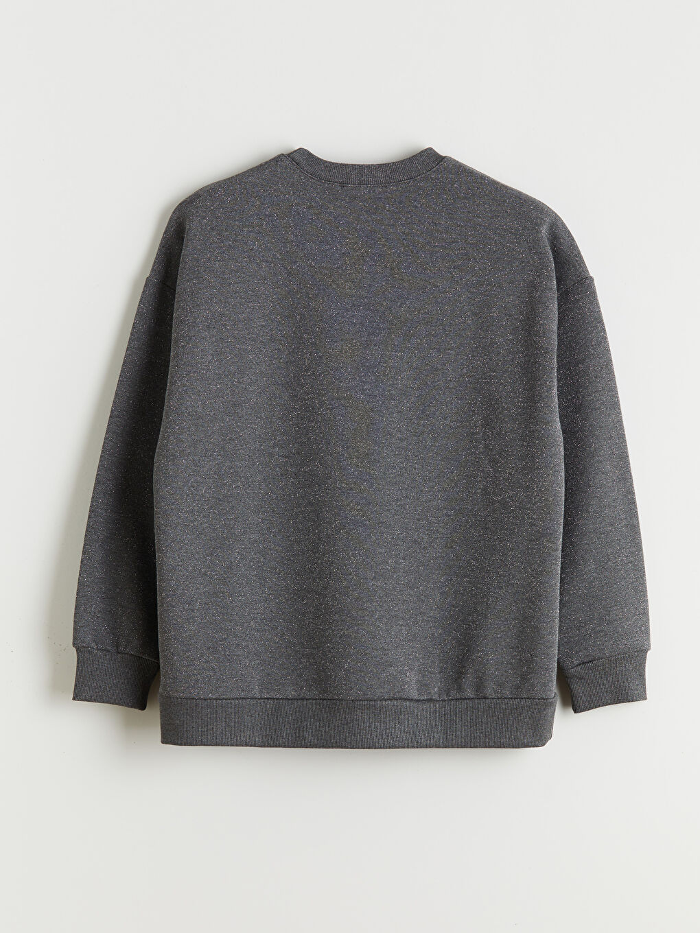 Gri Bisiklet Yaka Oversize Kadın Sweatshirt Tunik-7