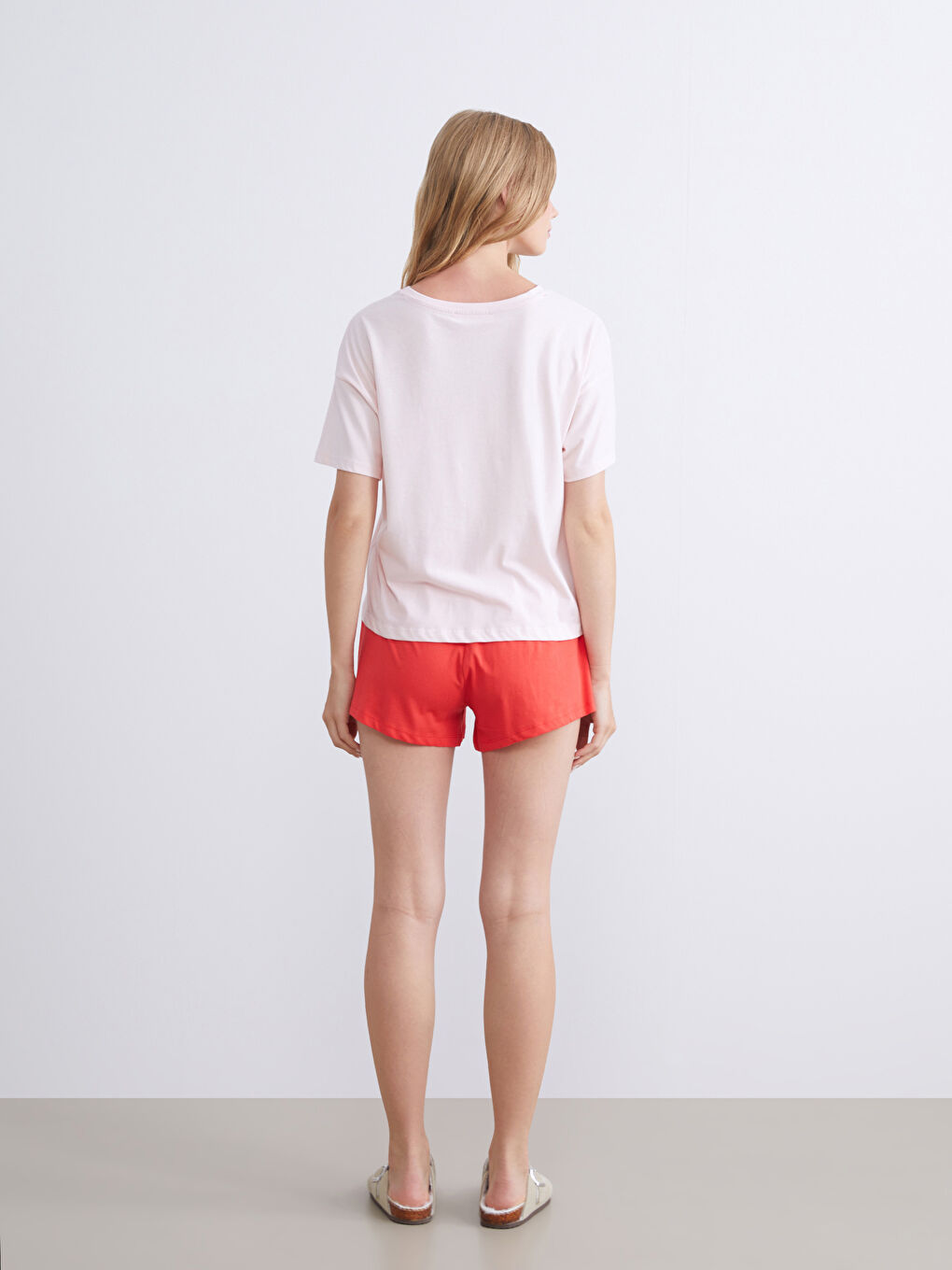 LCW DREAM Woman RED Shortie Pyjama Set -W5KJ26Z8-GQA
