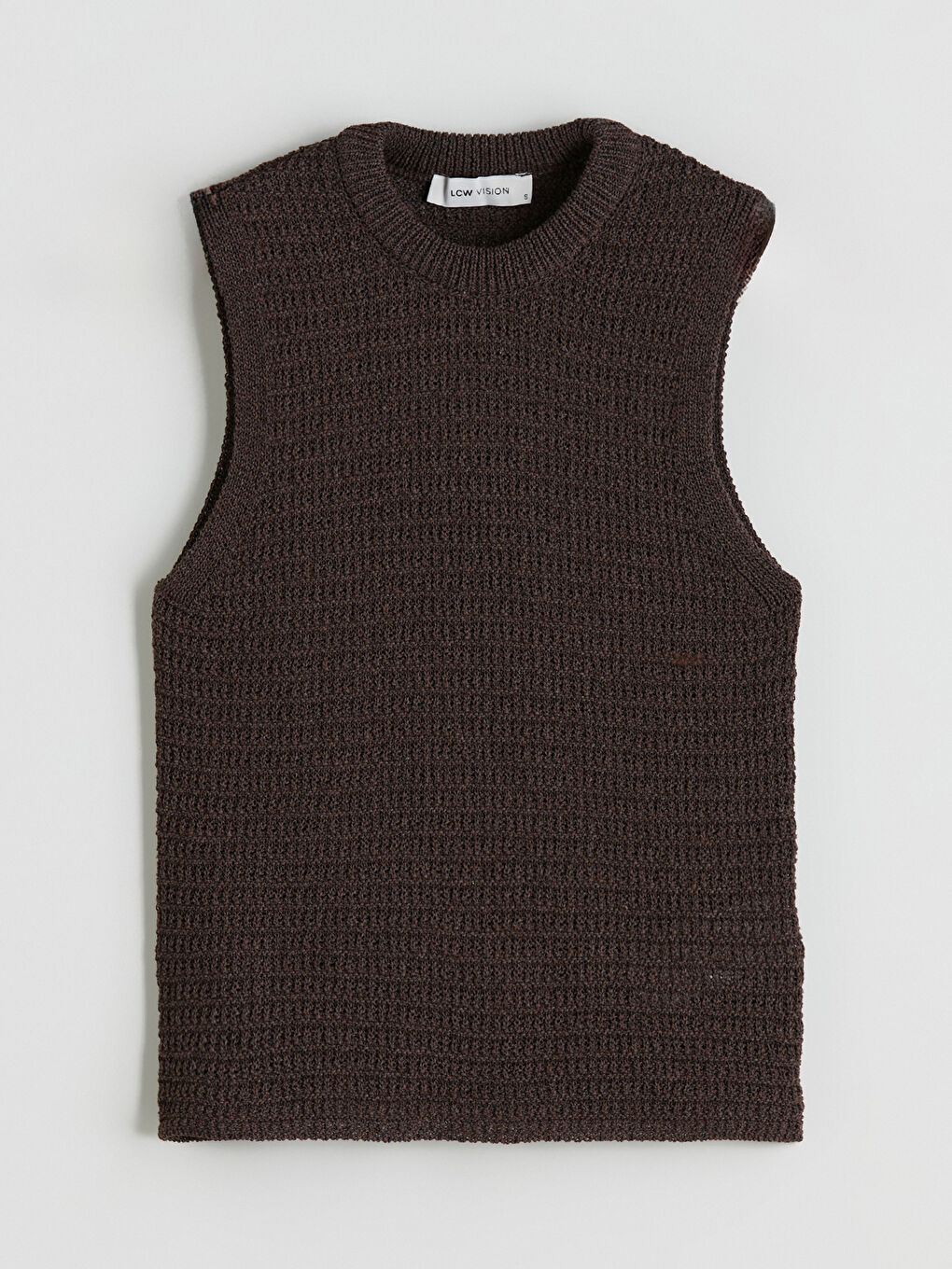LCW Vision Crew Neck Hole-Knitted Women's Knitwear Sweater Vest -W5KJ59Z8-D2N