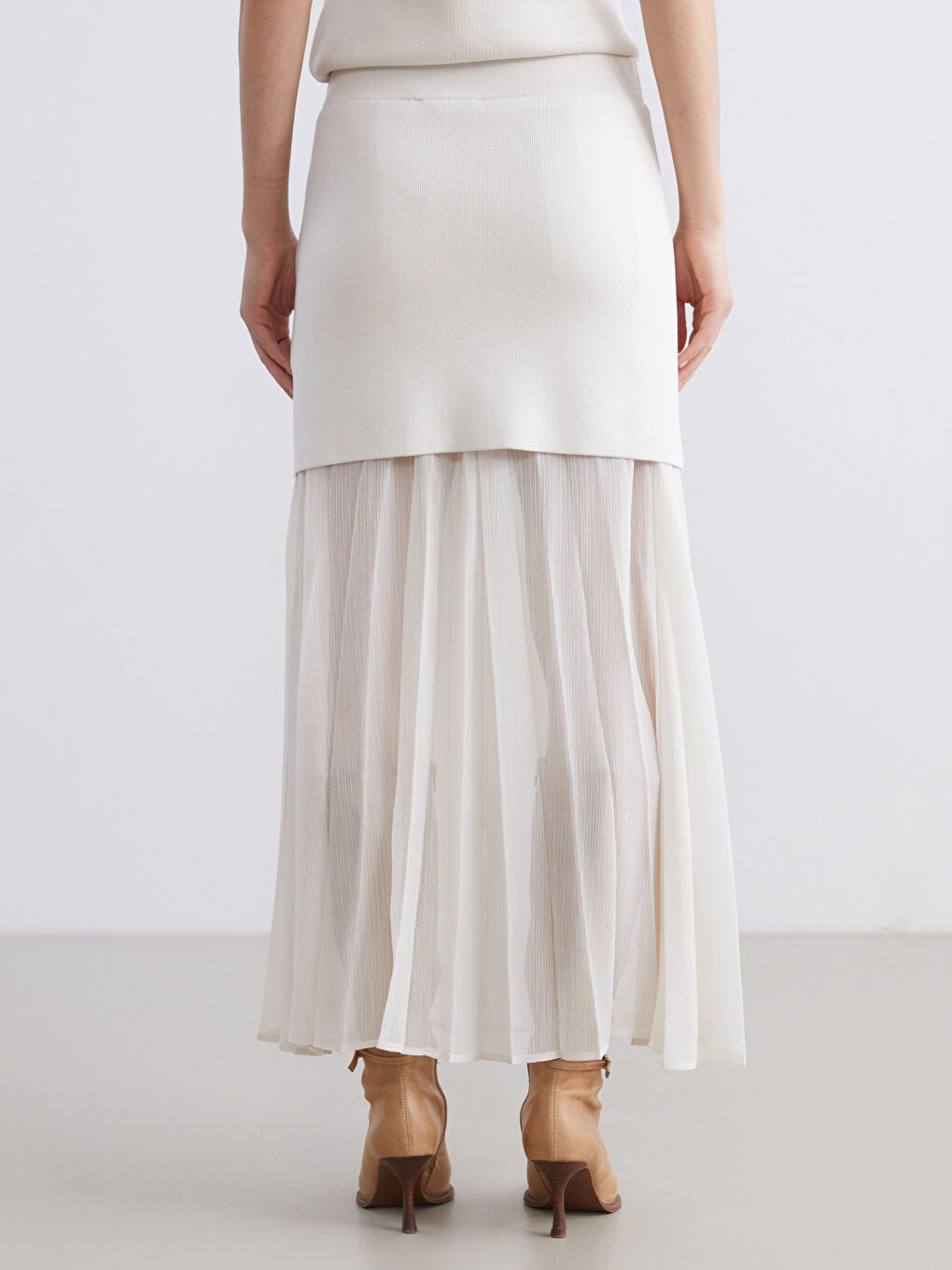 Жінка СІРО-ЖОВТИЙ Спідниця-3