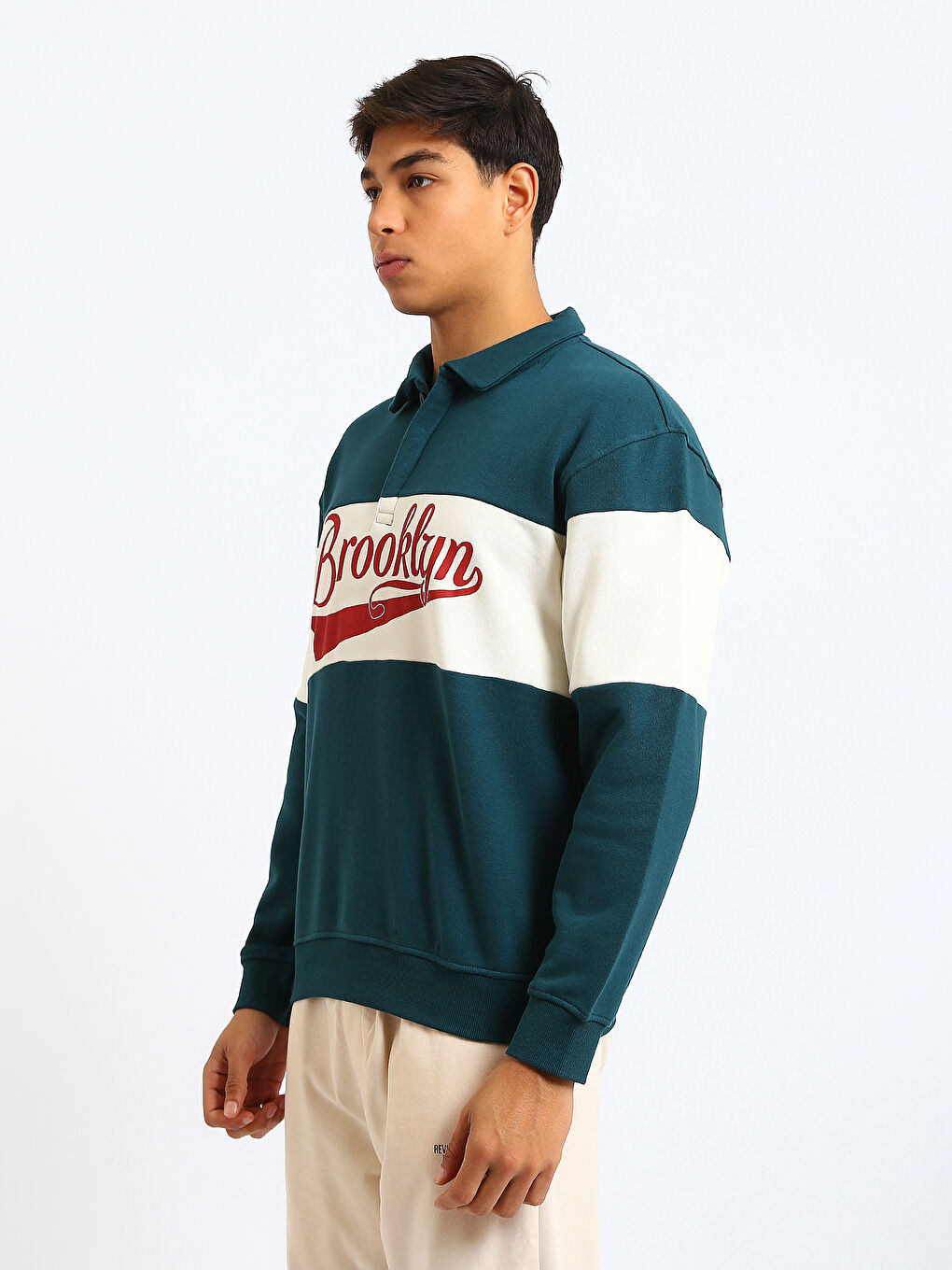 Sweat-shirt Imprimé à Col roulé pour Hommes-6