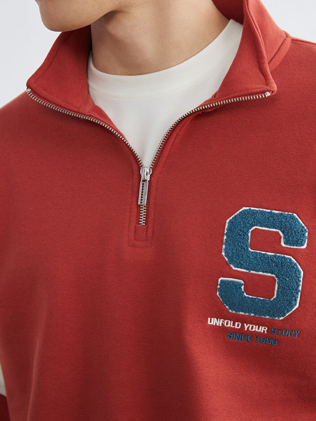 Толстовка с молнией и воротником-труба для мужчин-2