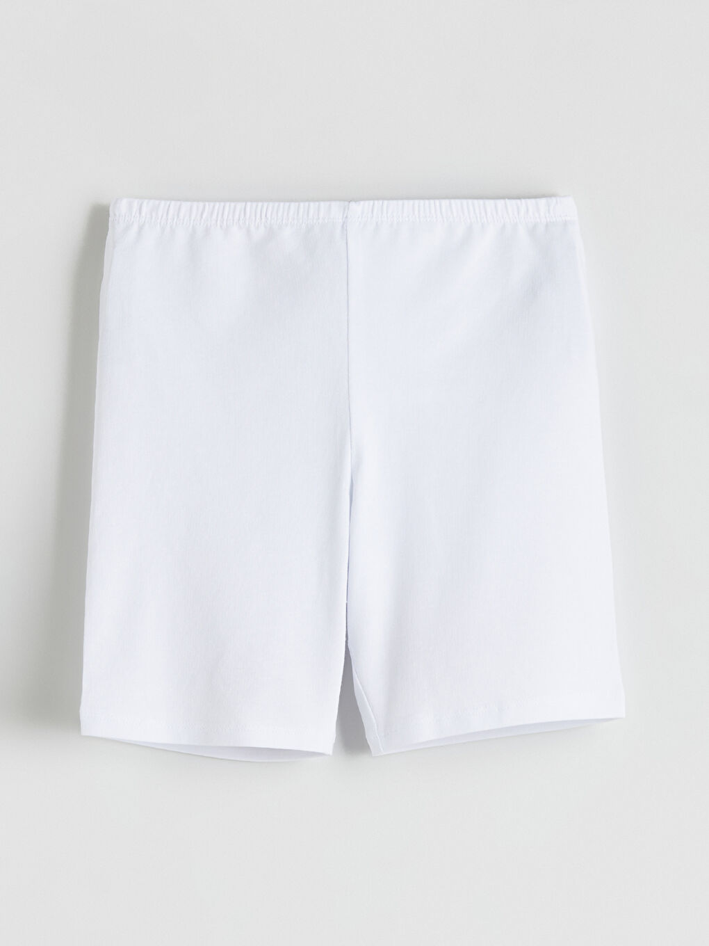 Beyaz Beli Lastikli Kız Çocuk Tayt 2'li-1