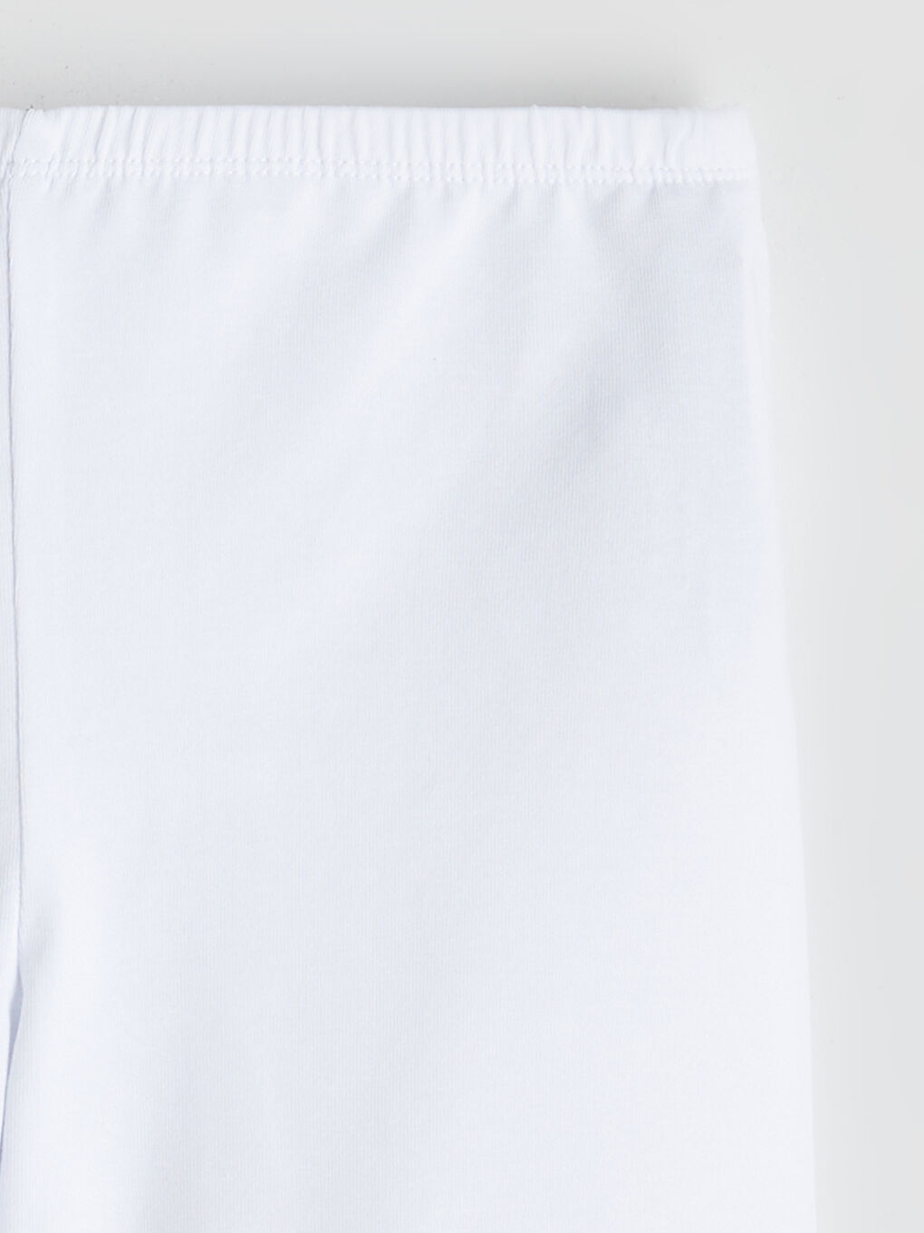 Beyaz Beli Lastikli Kız Çocuk Tayt 2'li-2