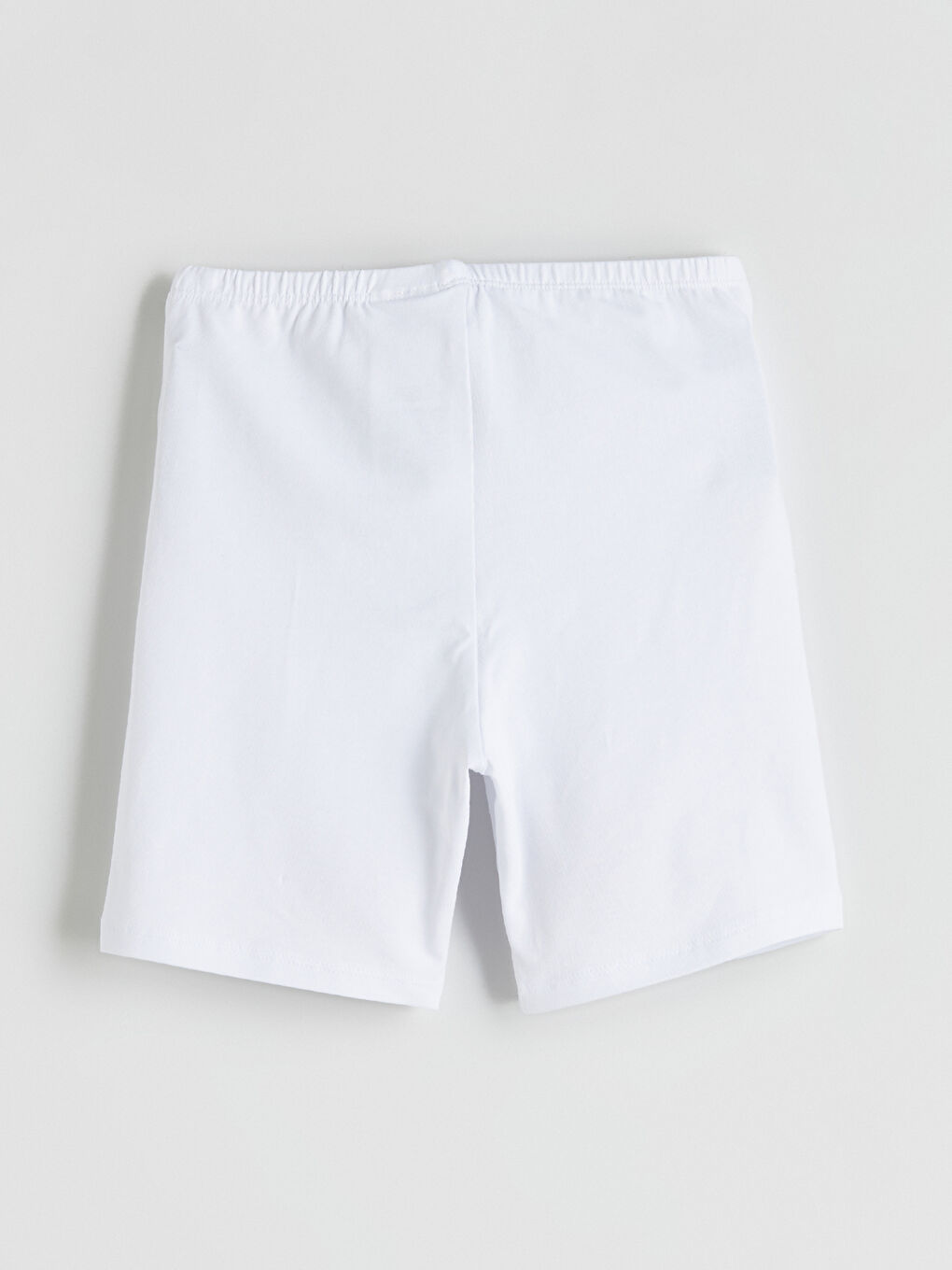 Beyaz Beli Lastikli Kız Çocuk Tayt 2'li-3