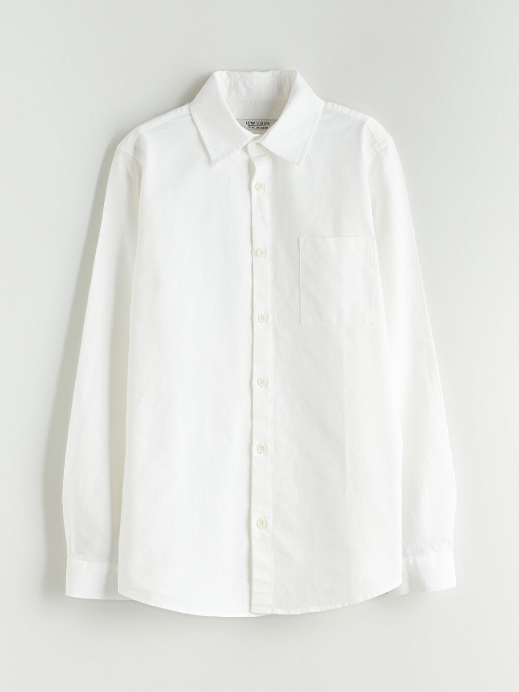 Ekru Basic Uzun Kollu Erkek Çocuk Gömlek