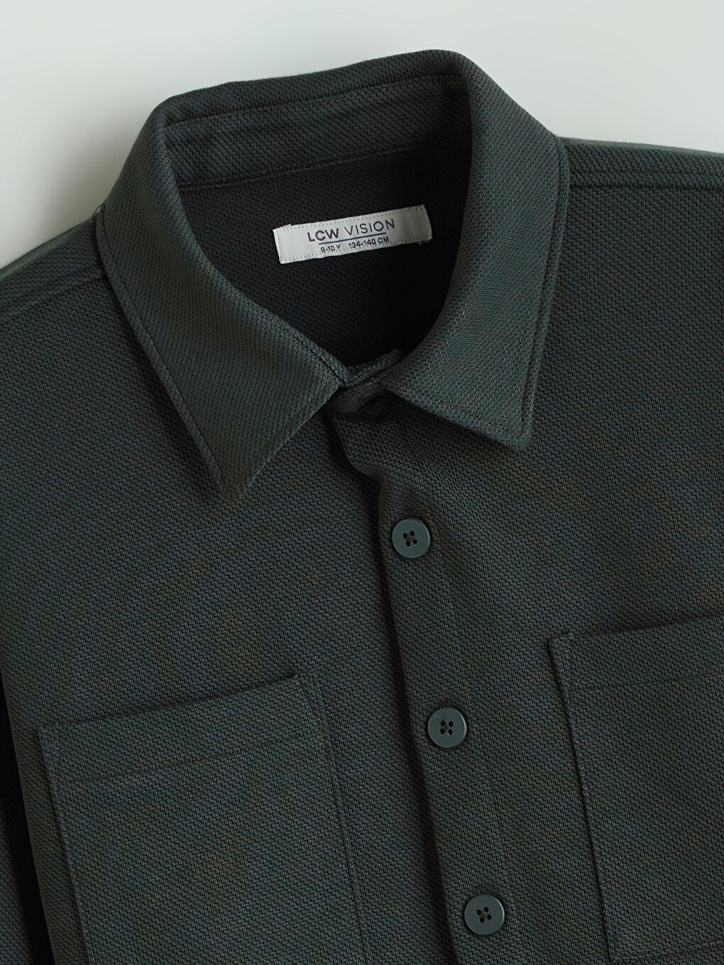 Petrol Dokulu Erkek Çocuk Gömlek Ceket-1