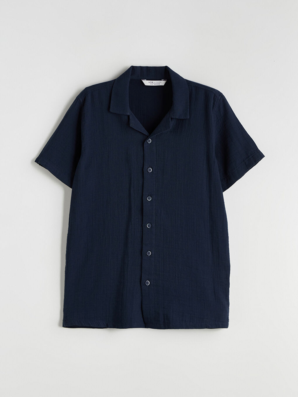 Lacivert Basic Kısa Kollu Erkek Çocuk Gömlek