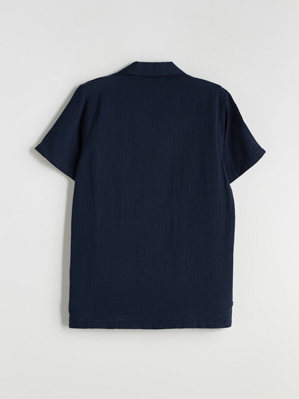 Lacivert Basic Kısa Kollu Erkek Çocuk Gömlek-2