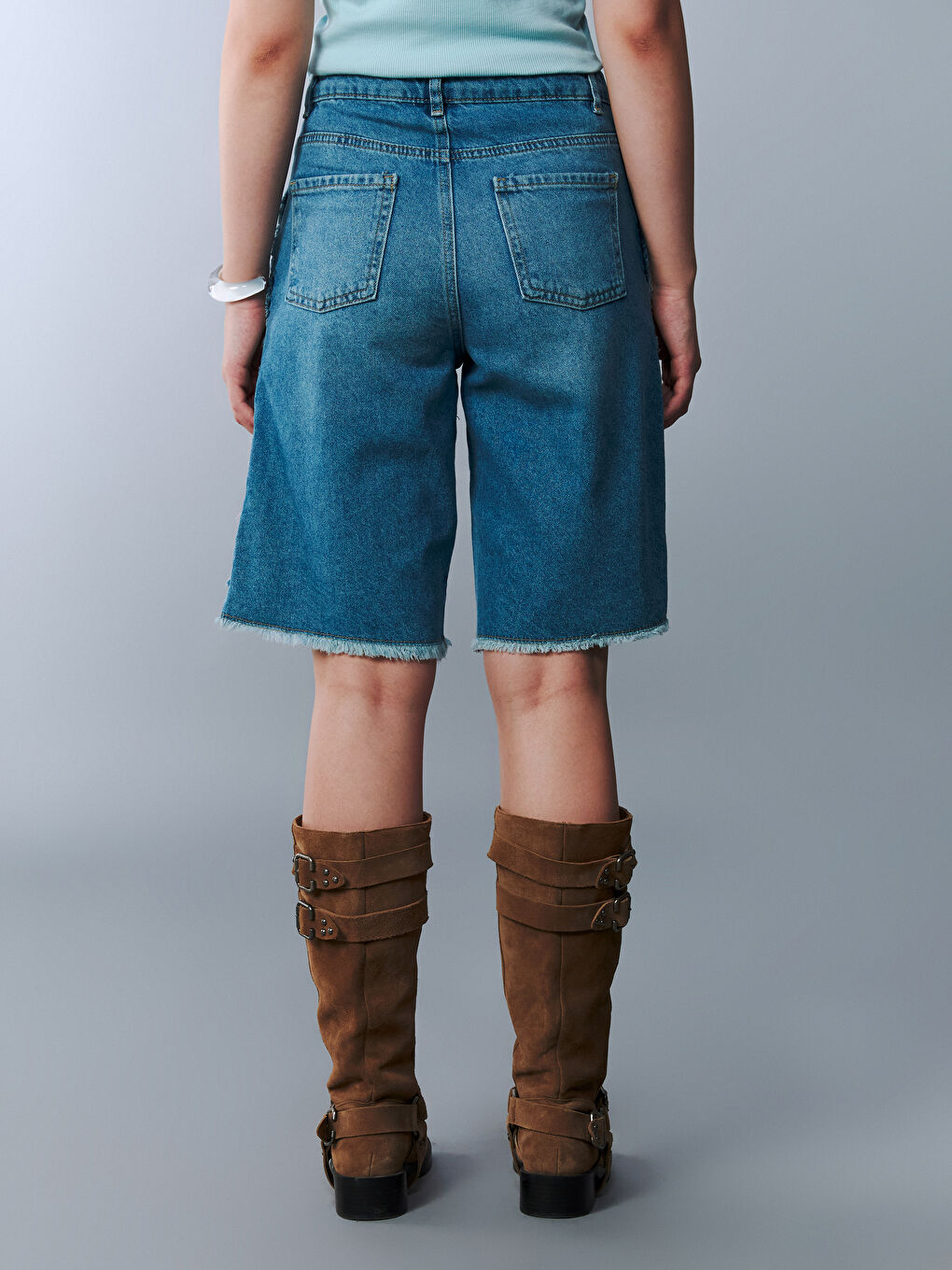İndigo Genç Kız Jean Şortolon-3