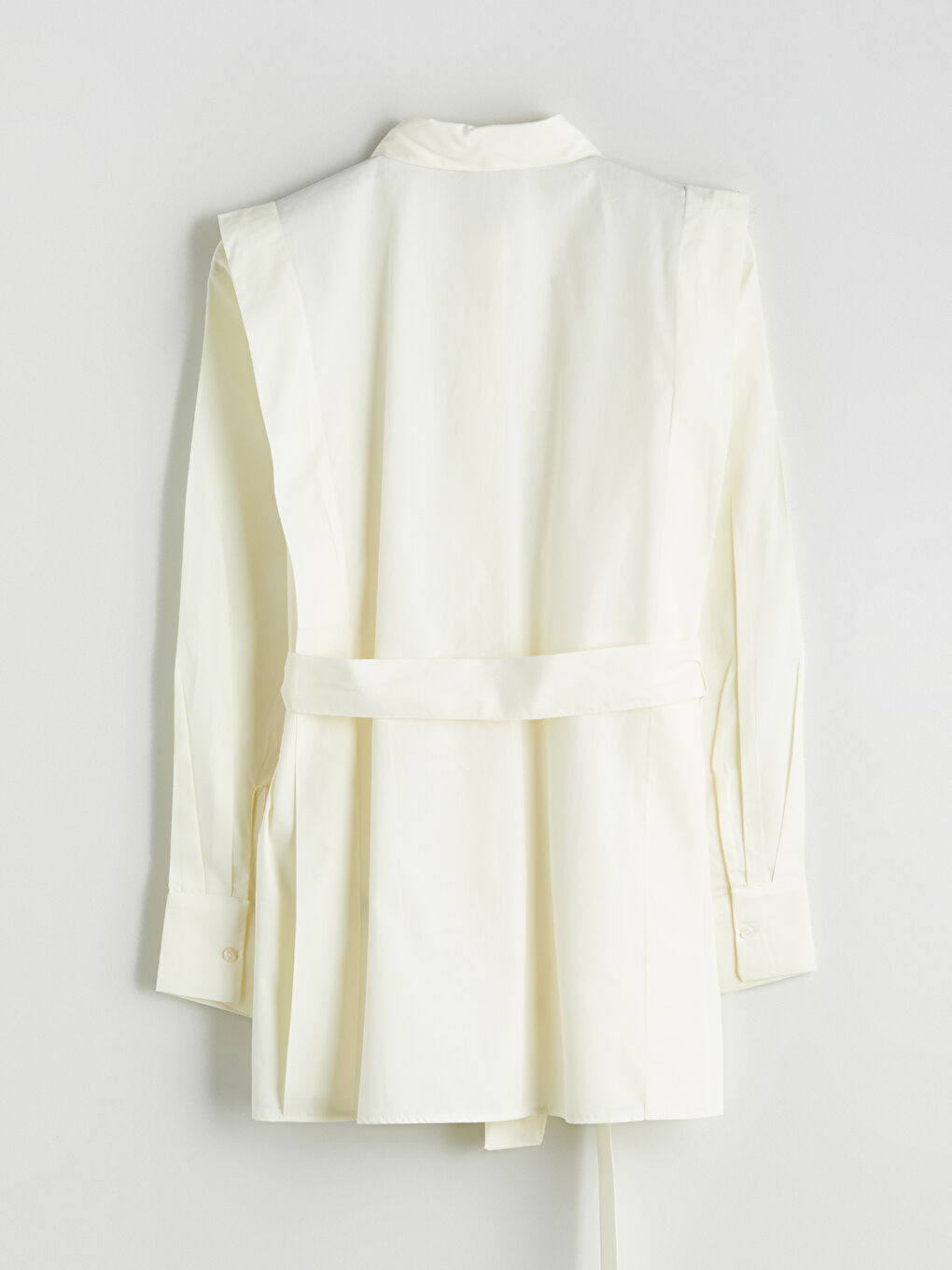 Sarı Kuşaklı Kadın Gömlek Tunik-7