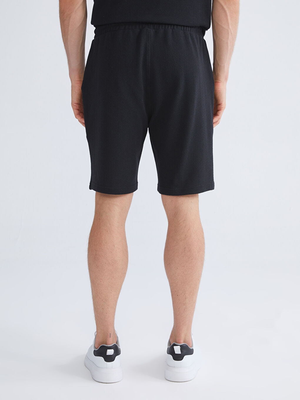 Siyah Standart Kalıp Erkek Şort-7