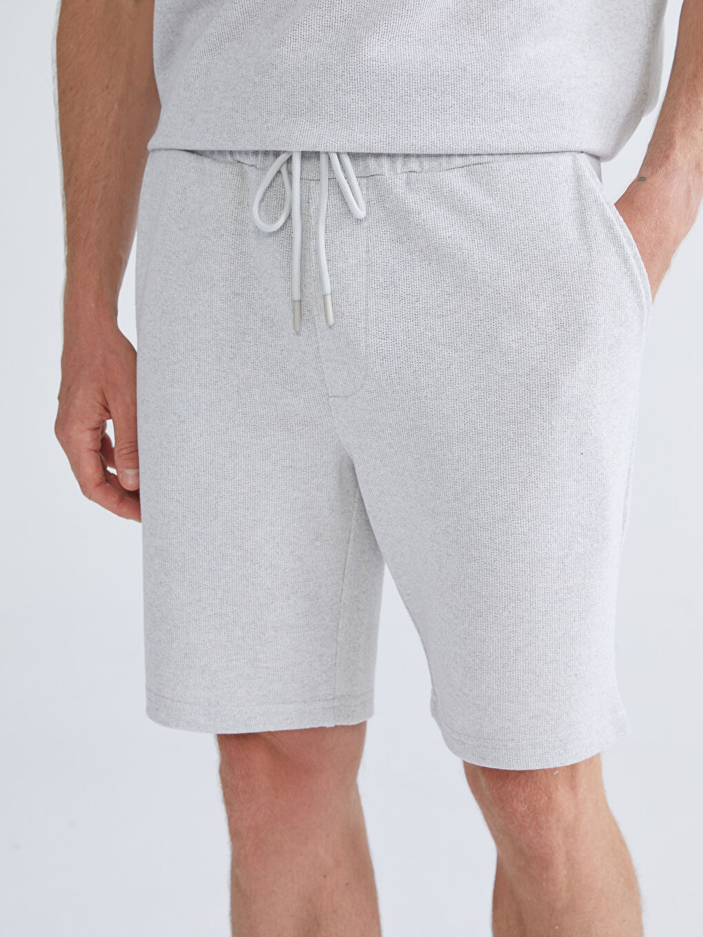 Gri Standart Kalıp Erkek Şort-2