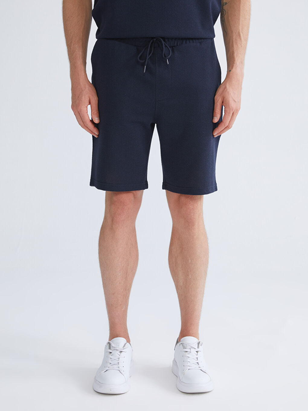 Lacivert Standart Kalıp Erkek Şort-1