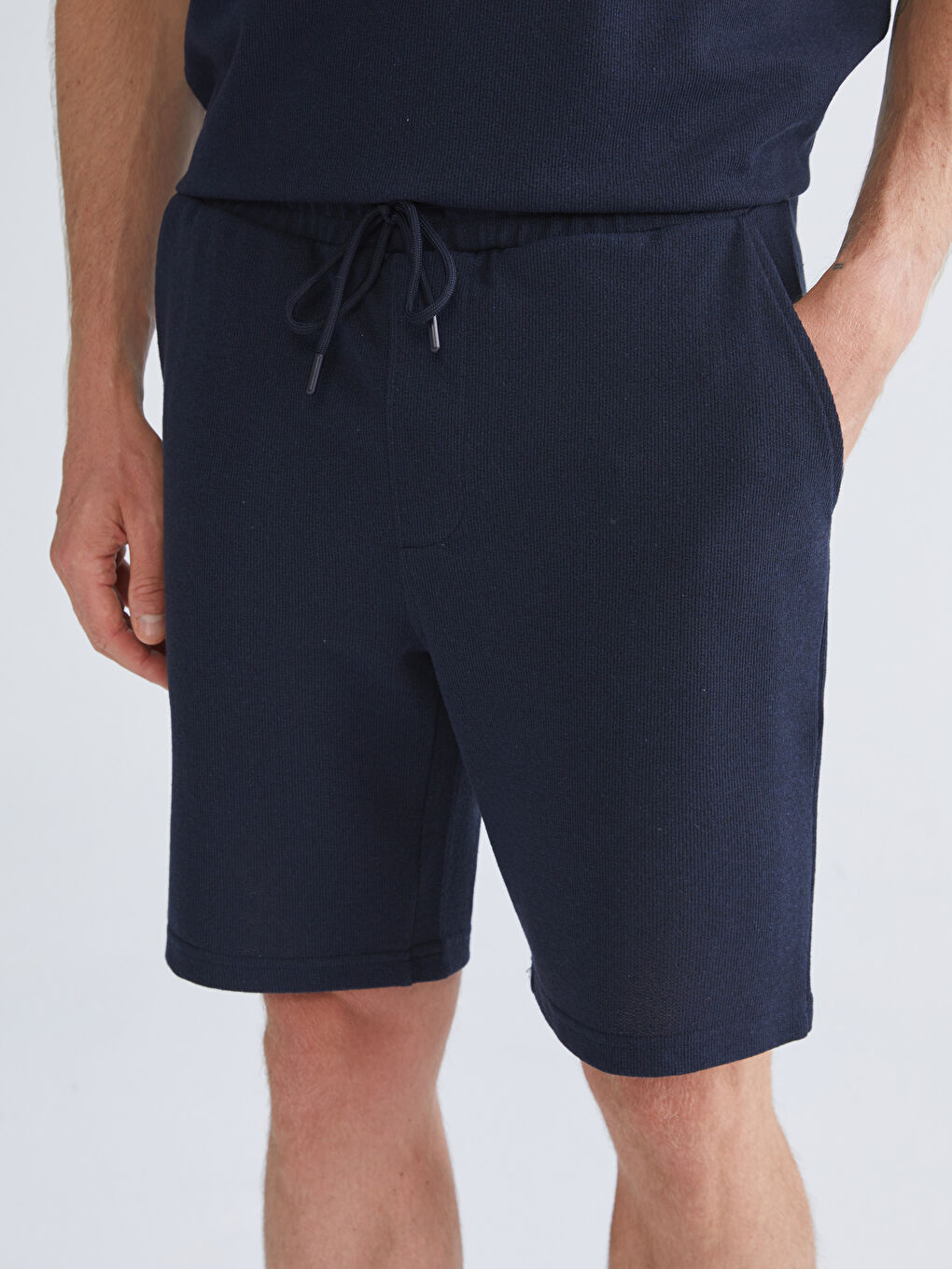 Lacivert Standart Kalıp Erkek Şort-2