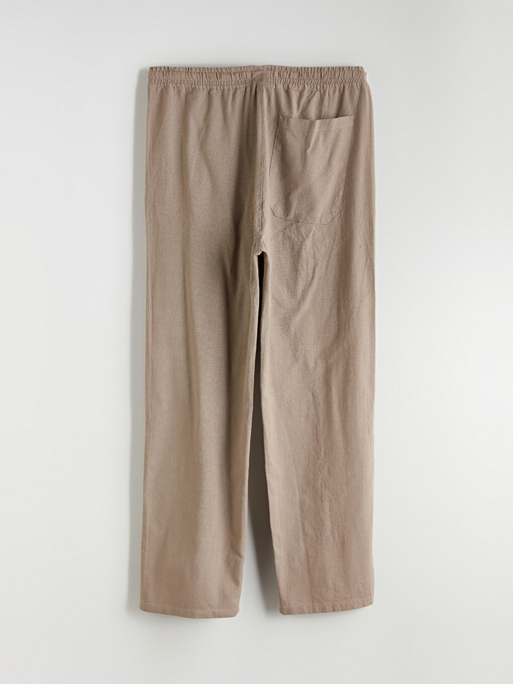 Relaxed Fit Linen Look Men's Trousers-5