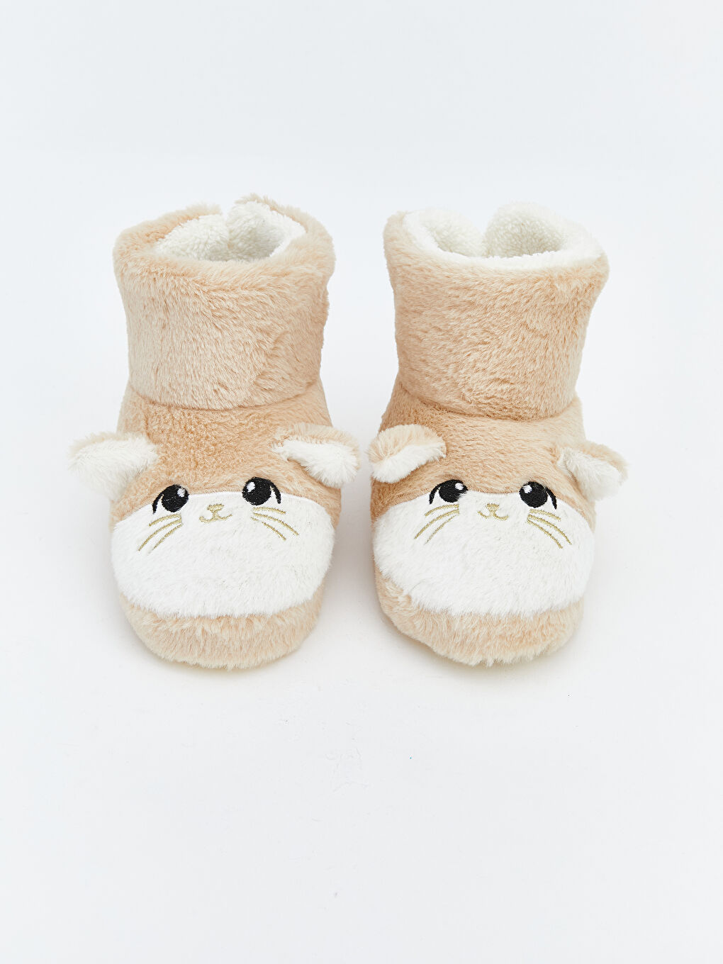 Kahverengi Hayvan Figürlü Pelüş Kız Bebek Panduf-2