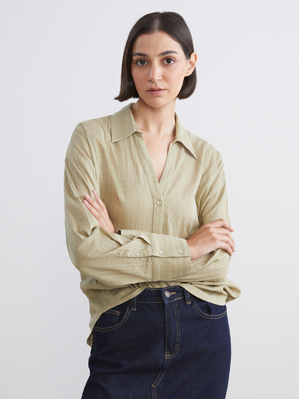 Striped Oversize Women's Shirt