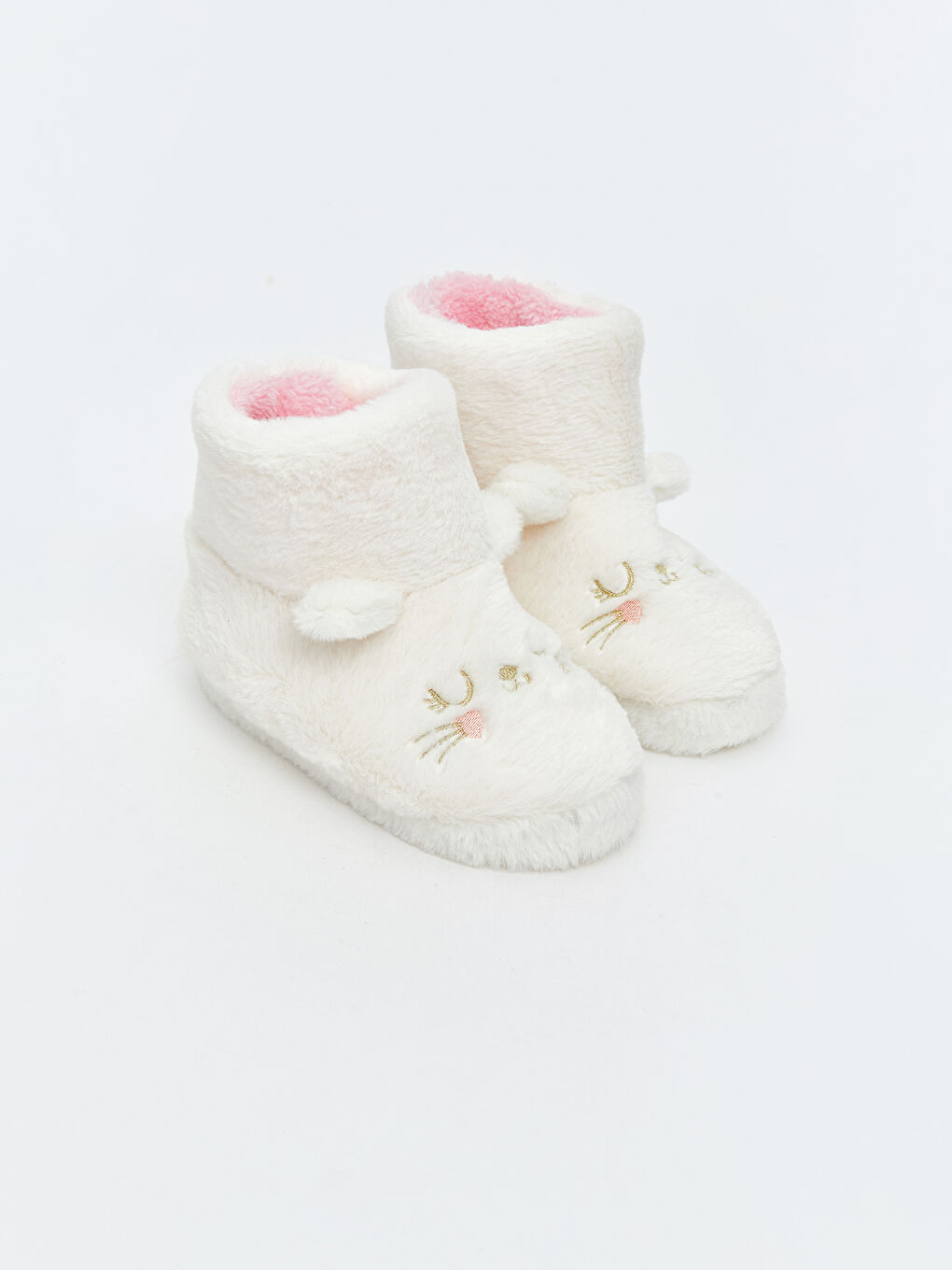 Ekru Hayvan Nakışlı Kız Bebek Ev Botu