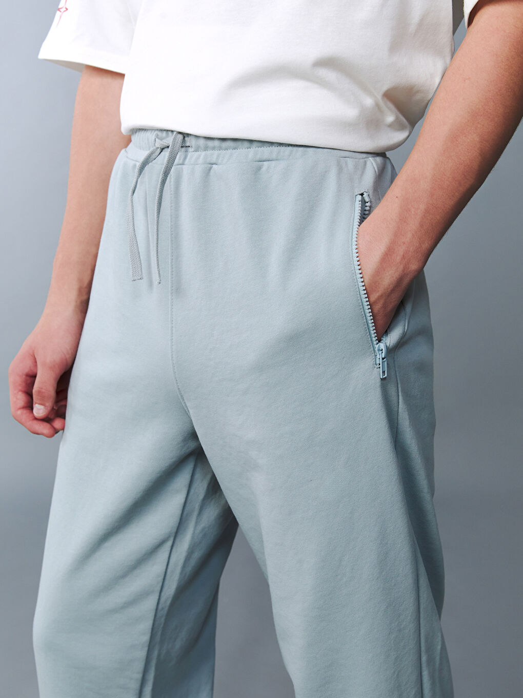 Elasticated Waist Young Men's Jogger Sweatpants-2