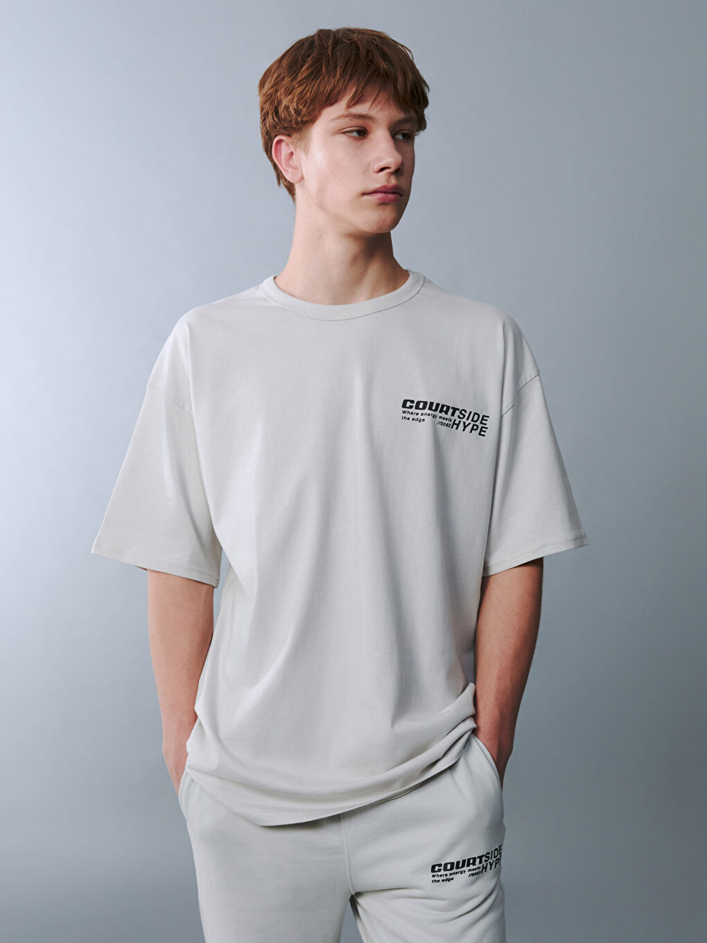 Crew Neck Teenage Boys' T-Shirt-1