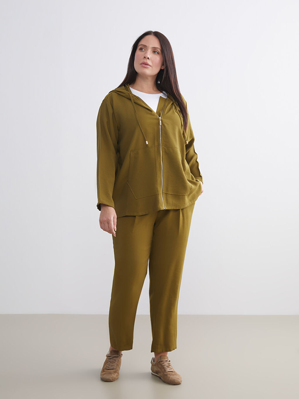 Elasticated Waist Women's Trousers-1