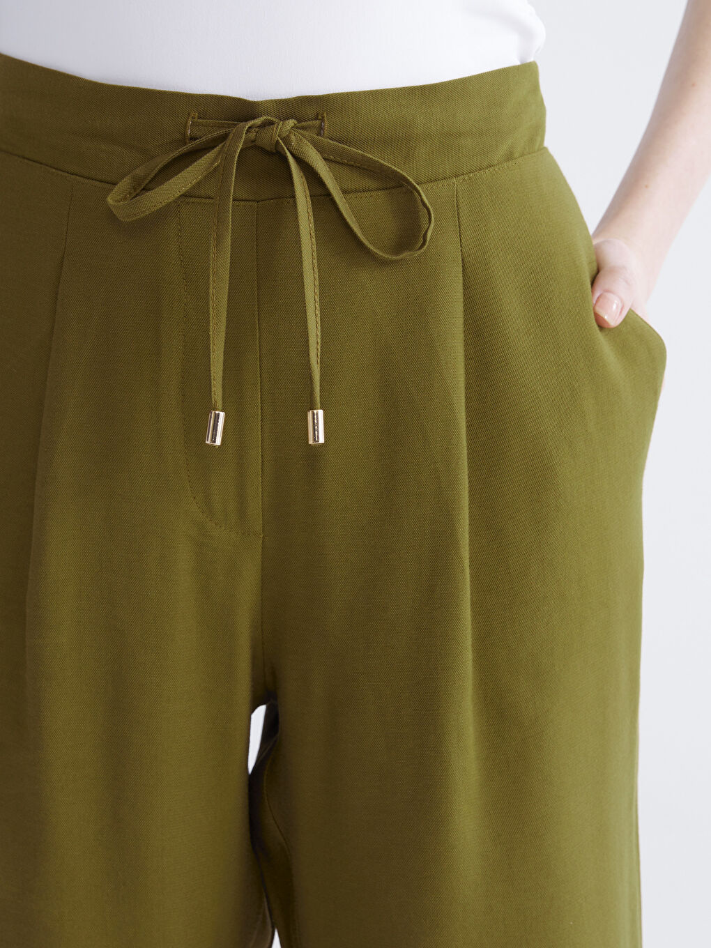 Elasticated Waist Women's Trousers-3