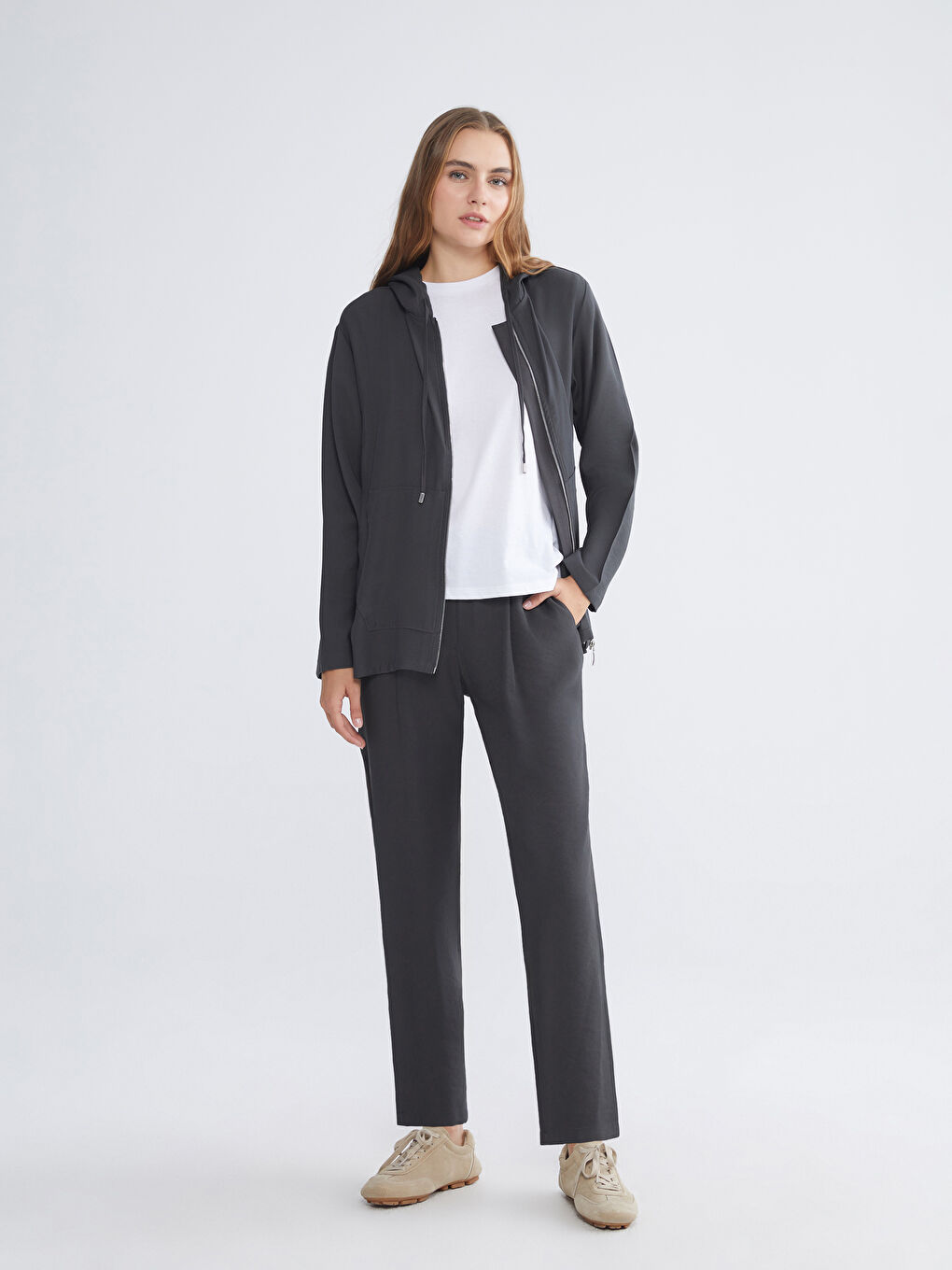 Elasticated Waist Women's Trousers-1