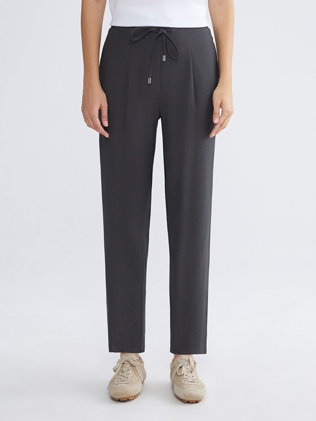 Elasticated Waist Women's Trousers-3