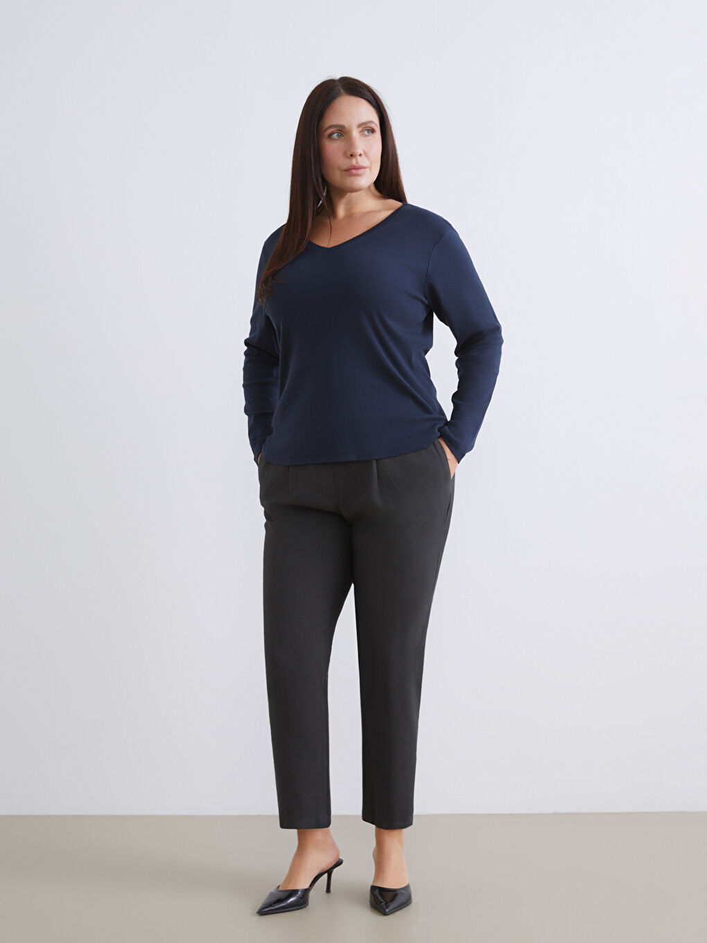 Elasticated Waist Women's Trousers-2