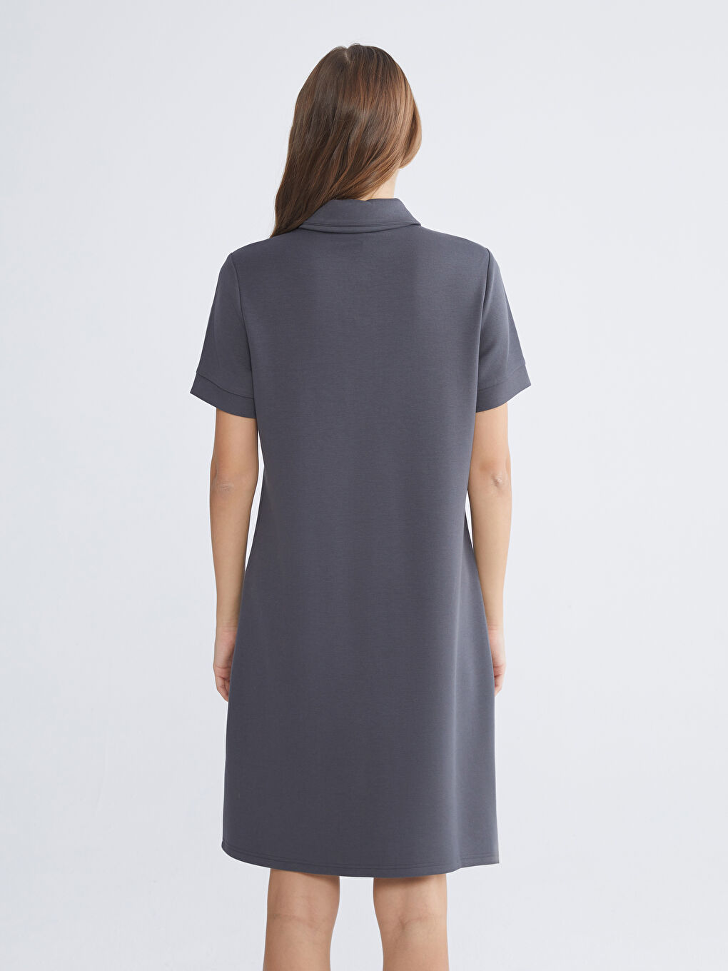 Polo Neck A-Line Dress-3