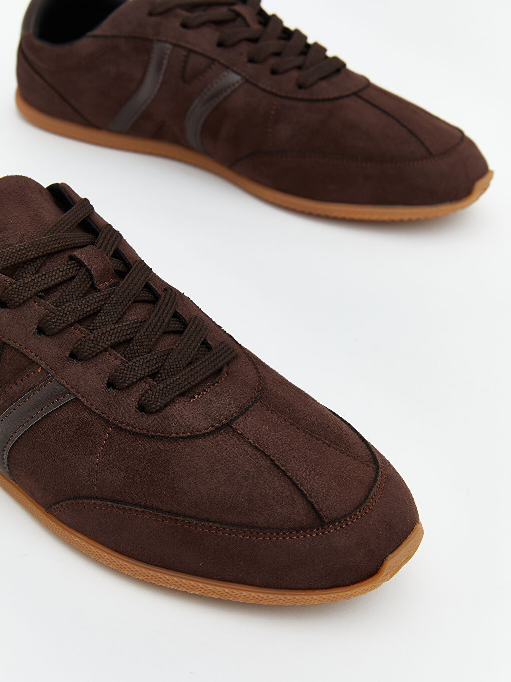 Kahverengi Süet Görünümlü Kadın Spor Ayakkabı-2