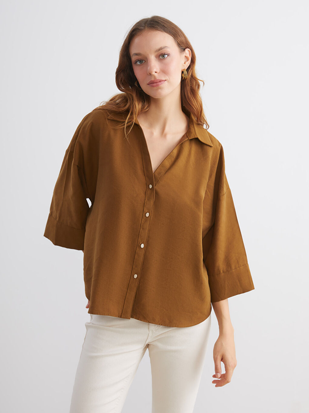 Yeşil Oversize Kadın Gömlek