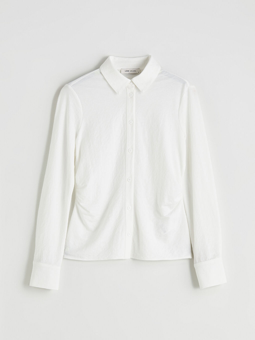 Collared Neck Ruched Blouse-4