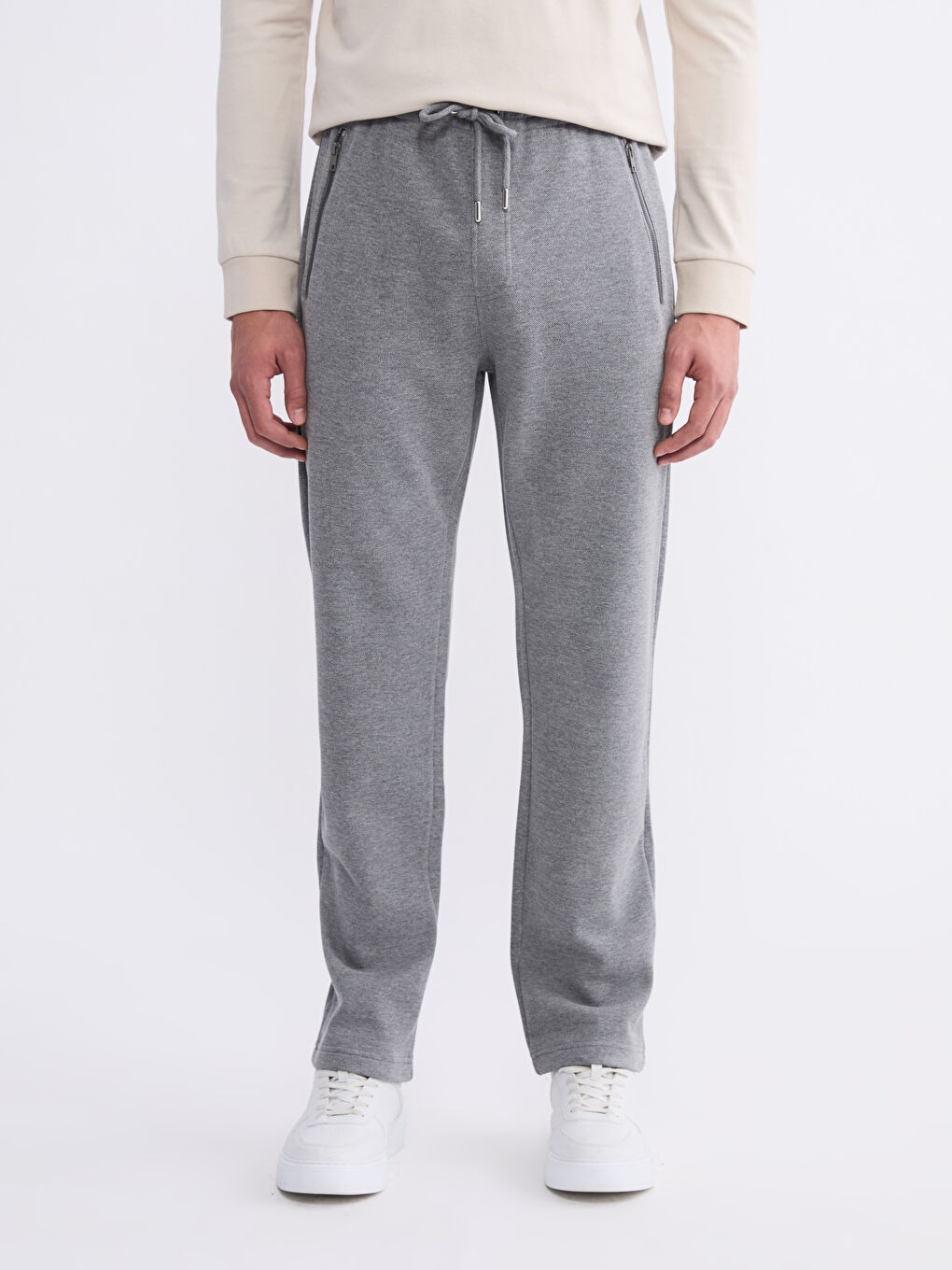 Gri Standart Kalıp Erkek Eşofman Altı-1